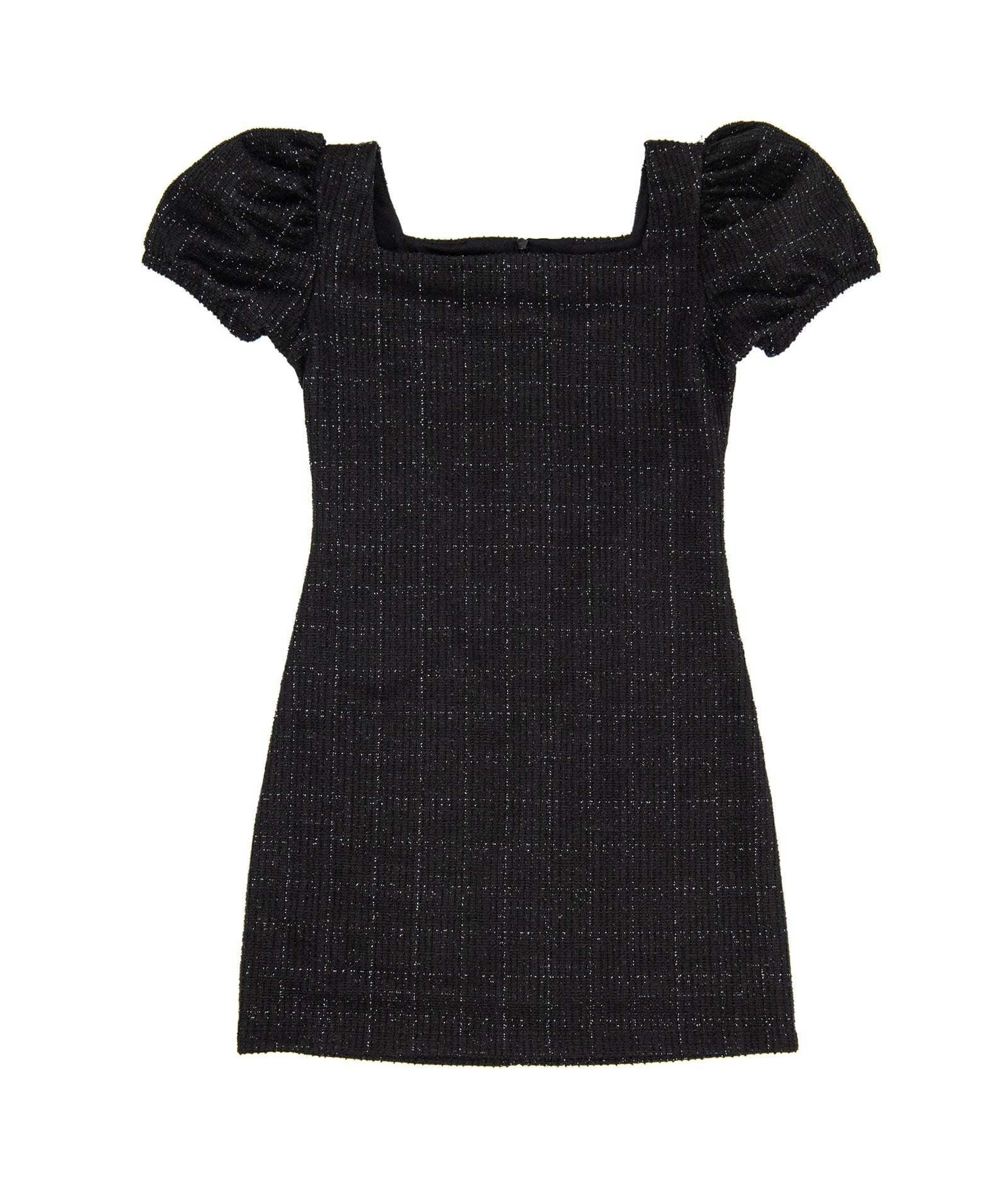 By Debra Girls Juliet Black Boucle Body Con Ruffle Sleeve Dress Girls Special Dresses By Debra Black Y/XS (6X)
