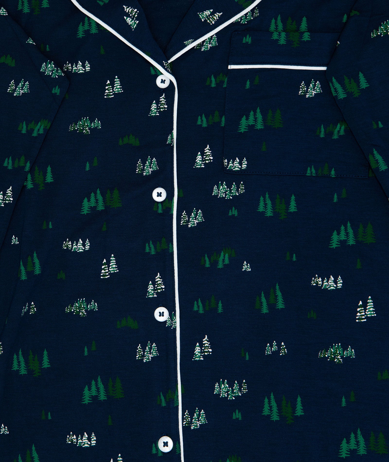 Eberjey Women Gisele Printed Long PJ Set Forest Pine Navy/Ivory Accessories Eberjey