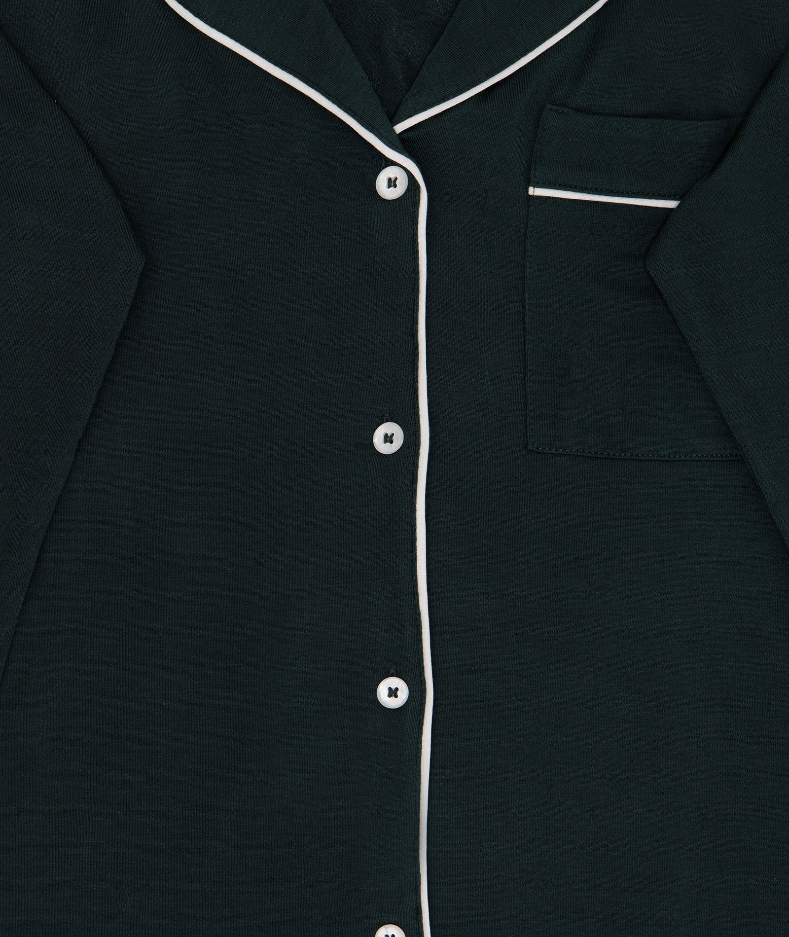 Eberjey Women Gisele Long PJ Set Pine/Ivory With Ribbon Accessories Eberjey