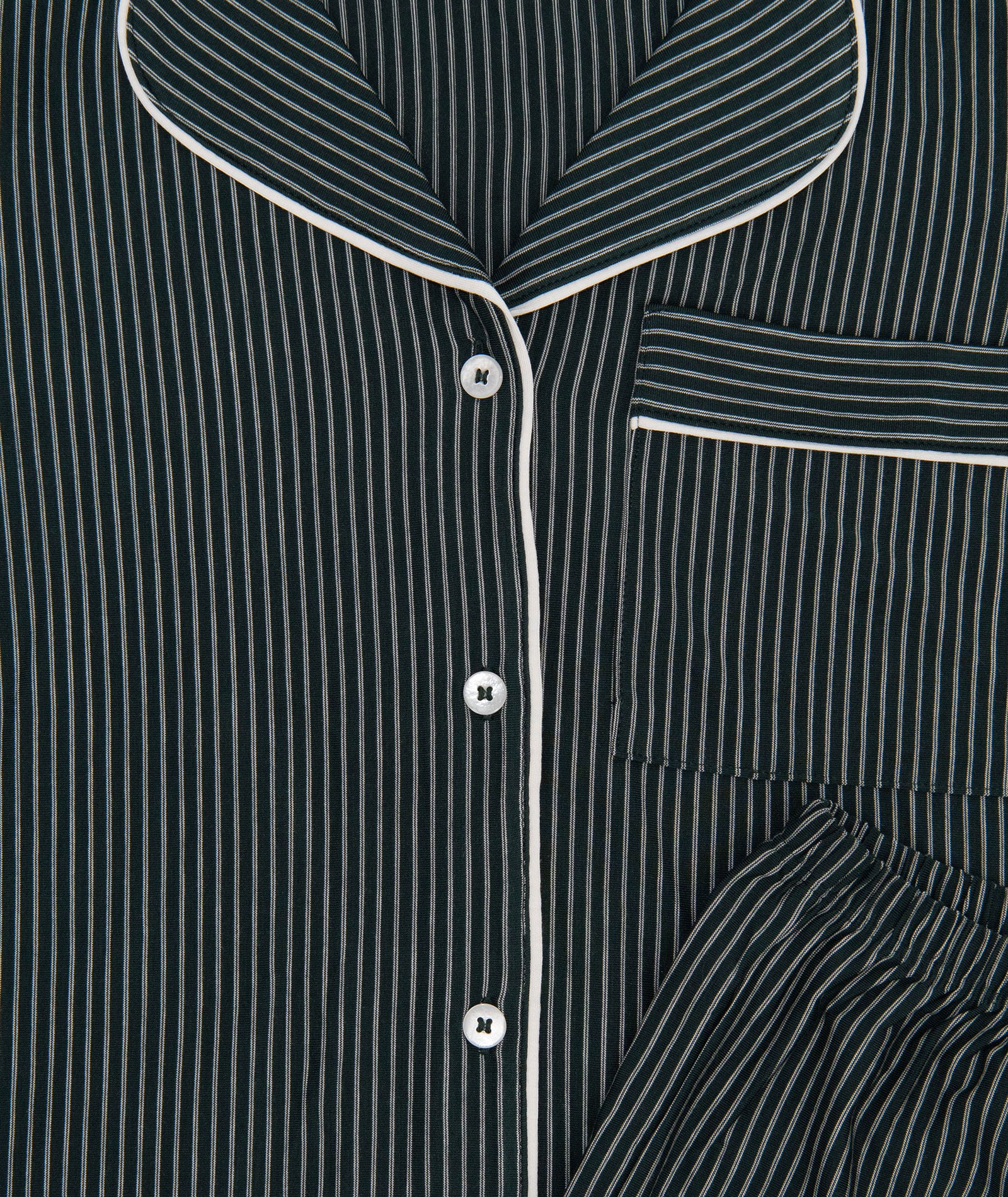 Eberjey Women Gisele Printed Relaxed Short PJ Set Duo Stripe Pine/Ivory Accessories Eberjey