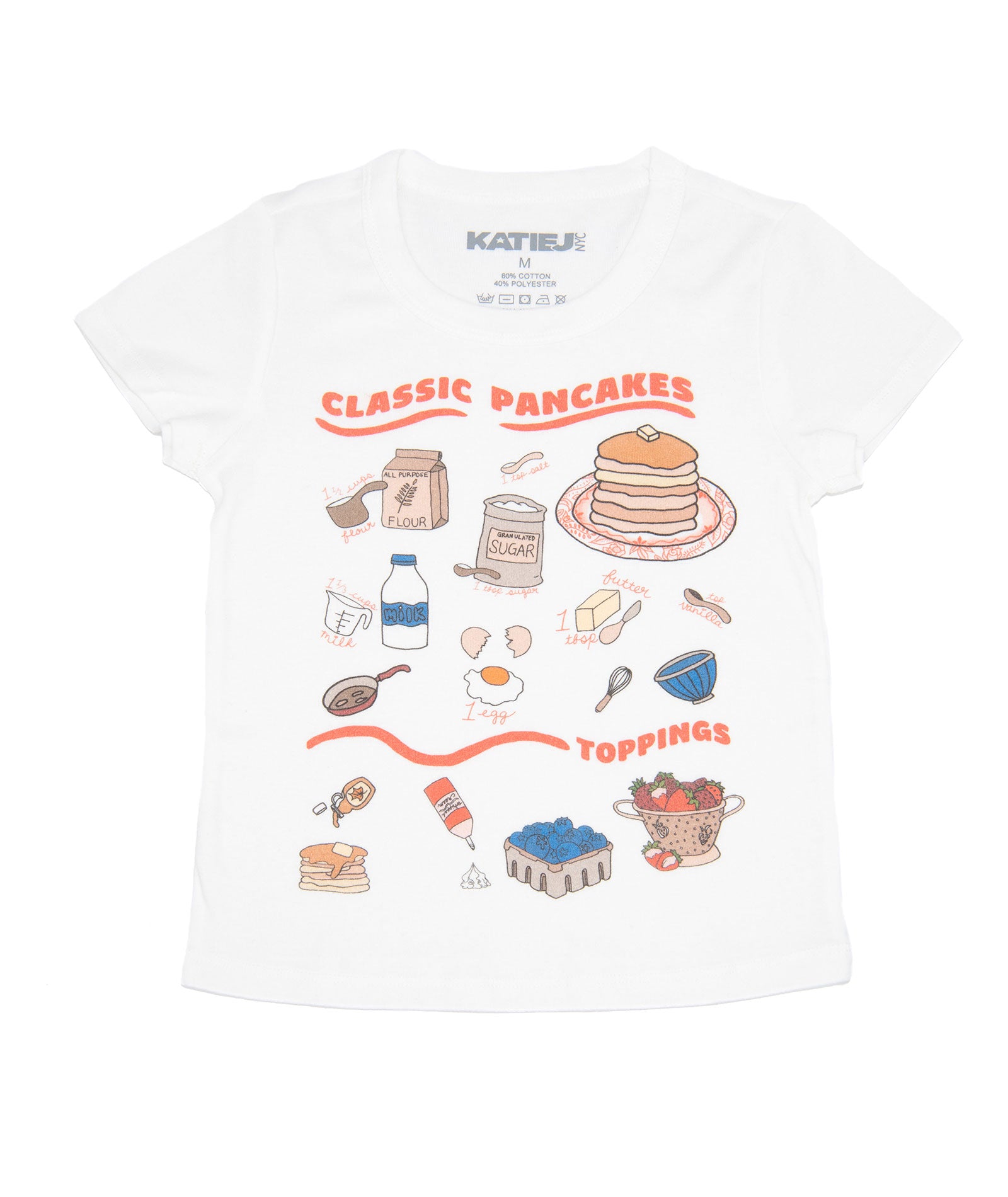 Katie J NYC Girls Pancakes Tee Girls Casual Tops Katie J NYC