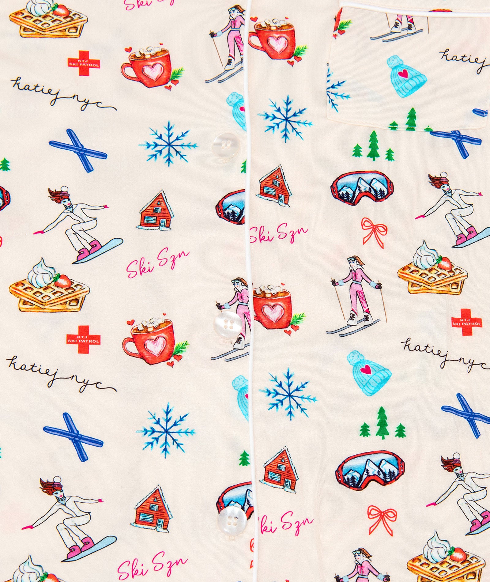 Katie J NYC Juniors Ski Season Maia Pants PJ Set Accessories Katie J NYC