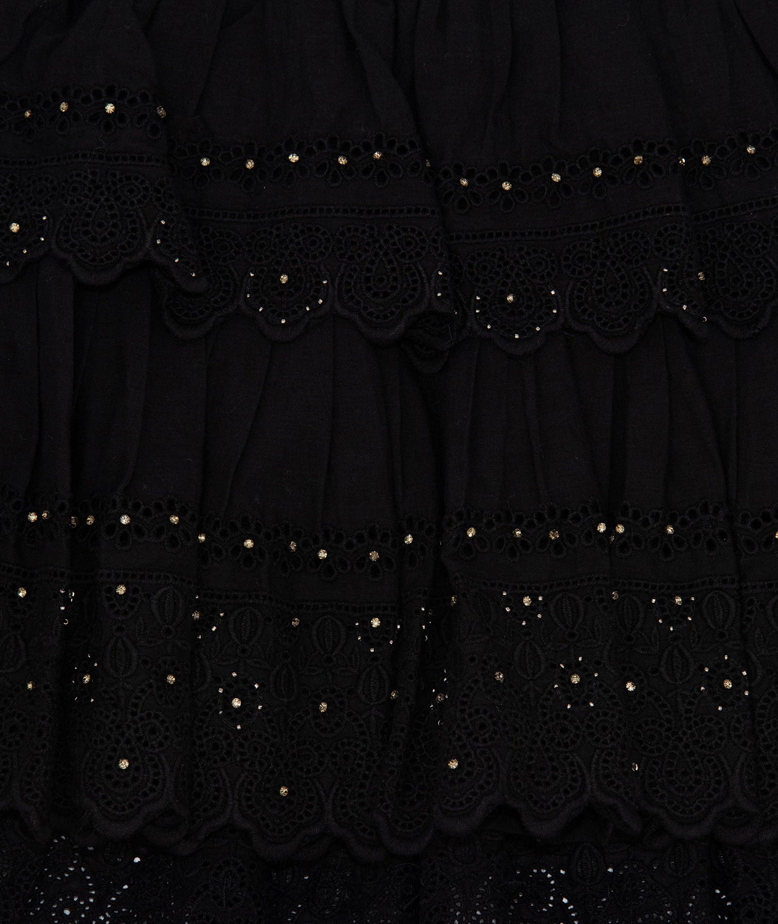 Love Shack Fancy Women Ruffle Mini Skirt Black Womens Casual Bottoms Love Shack Fancy