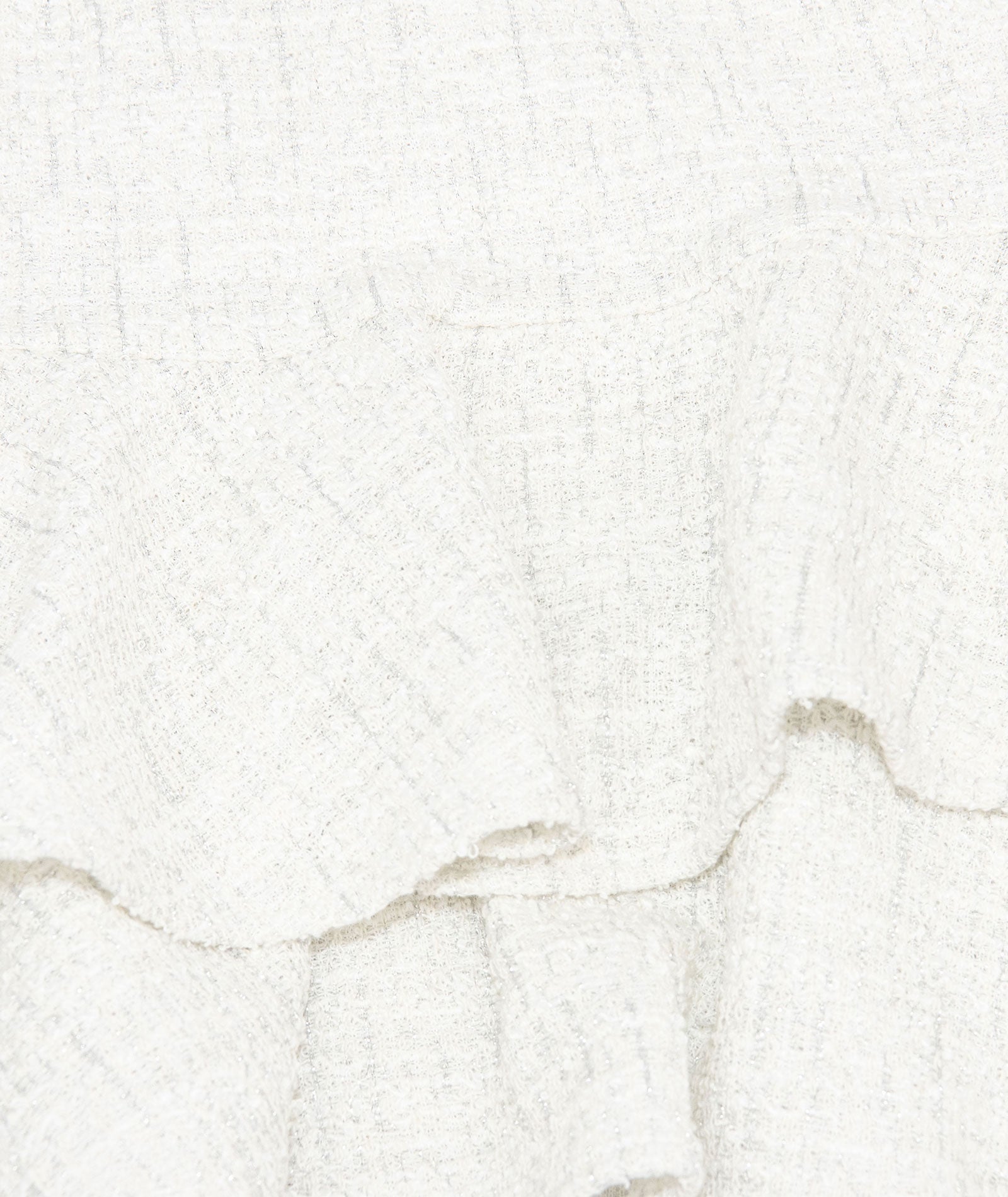 By Debra Girls Ivy White/Silver Boucle Ruffle Skirt Girls Special Bottoms By Debra