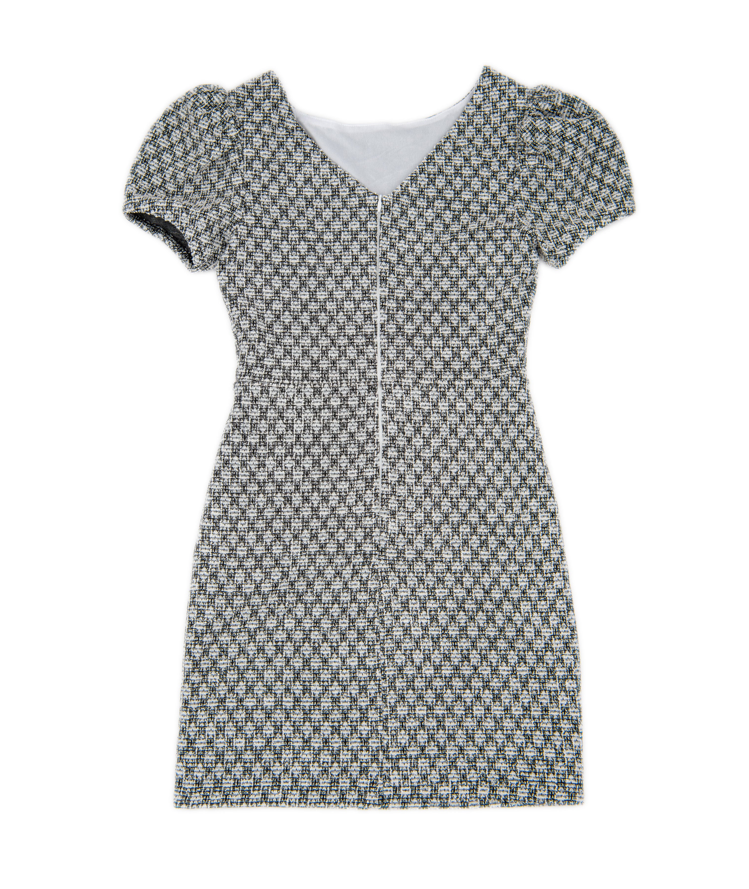 By Debra Girls Mia Black/White Boucle Puff Sleeve Sheath Dress Girls Special Dresses By Debra