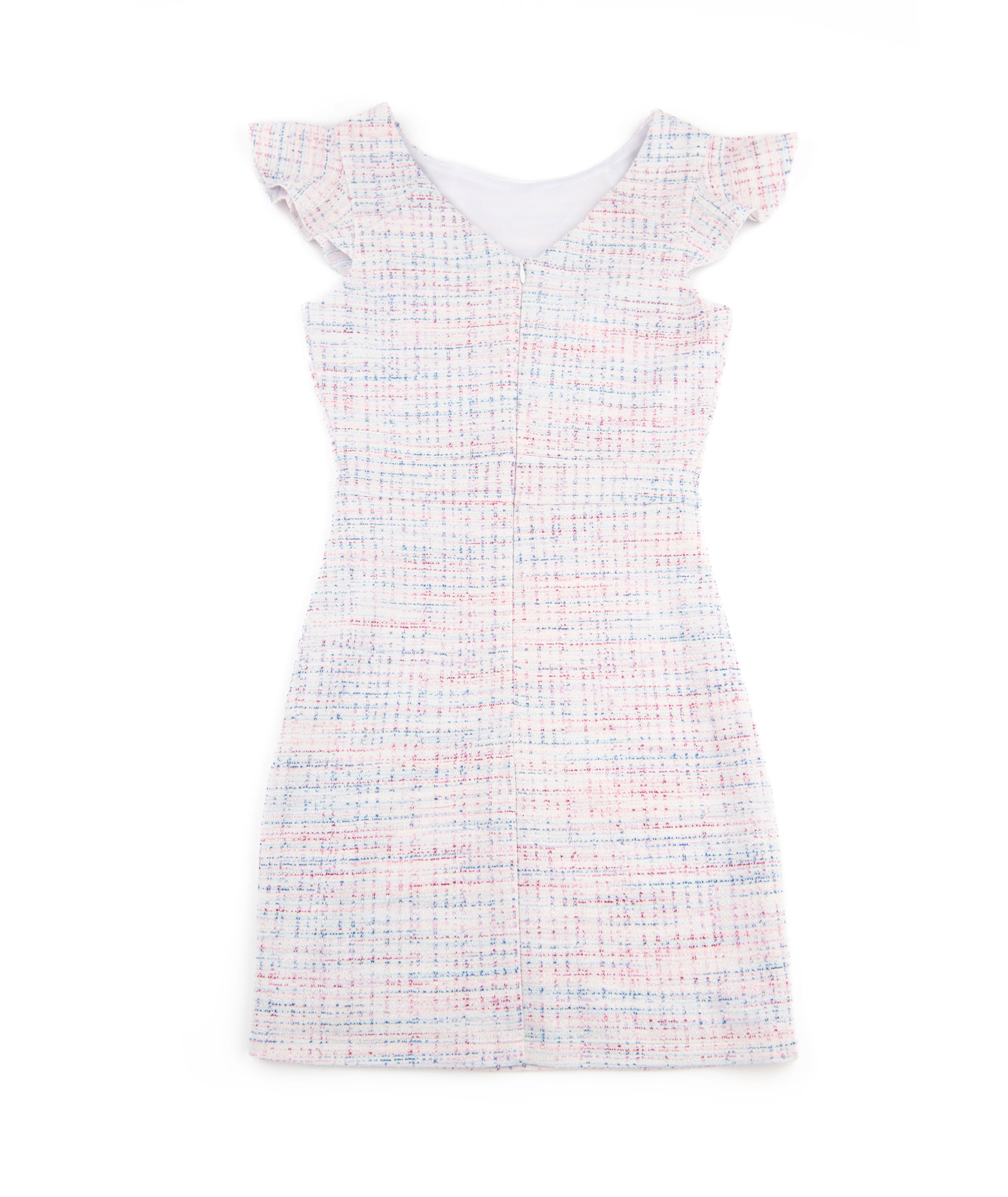 By Debra Girls Primary Tweed Flutter Sleeve Straight Dress Girls Special Dresses By Debra