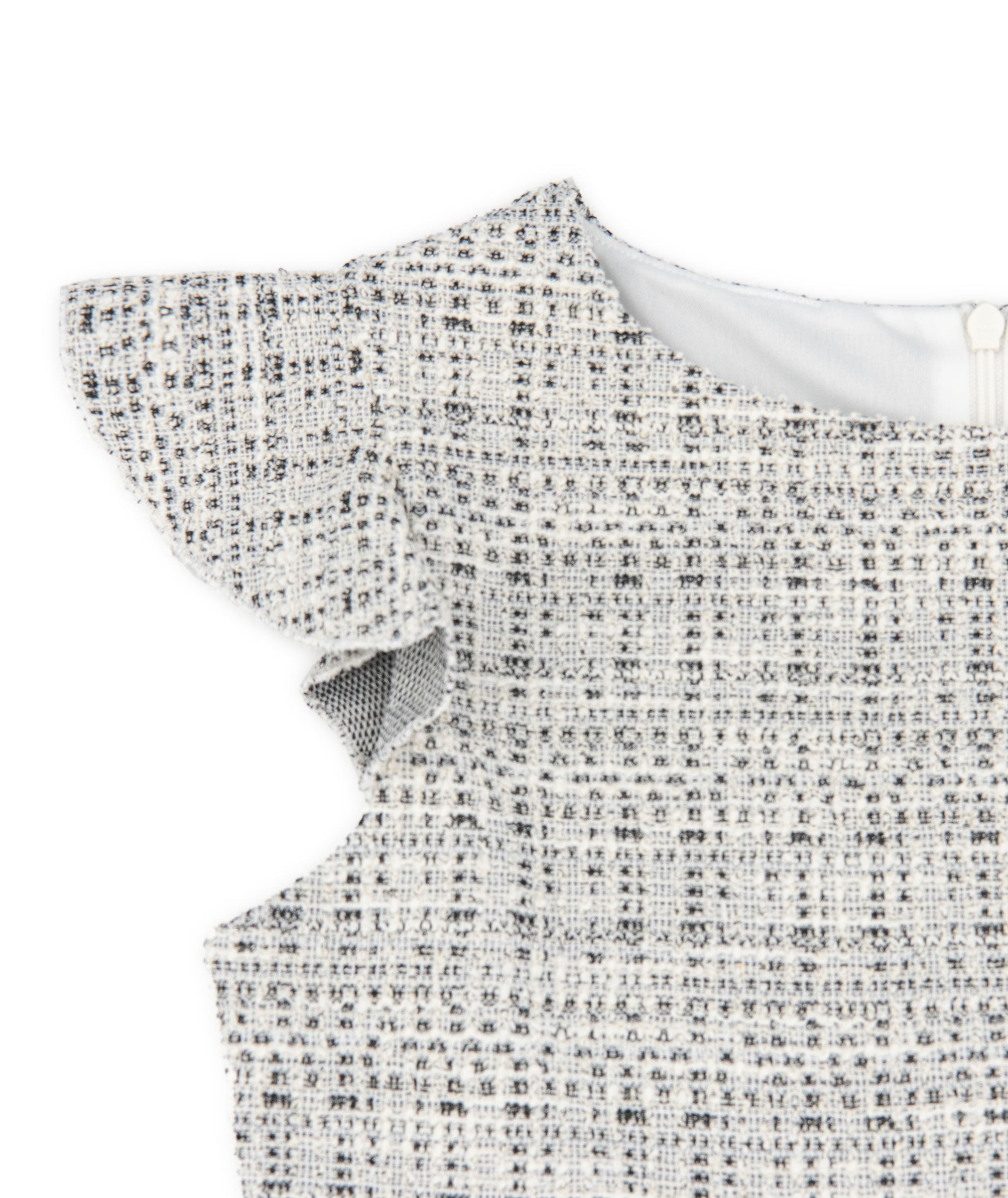 By Debra Girls Sara Black/White New Boucle 3 Tier Dress Girls Special Dresses By Debra