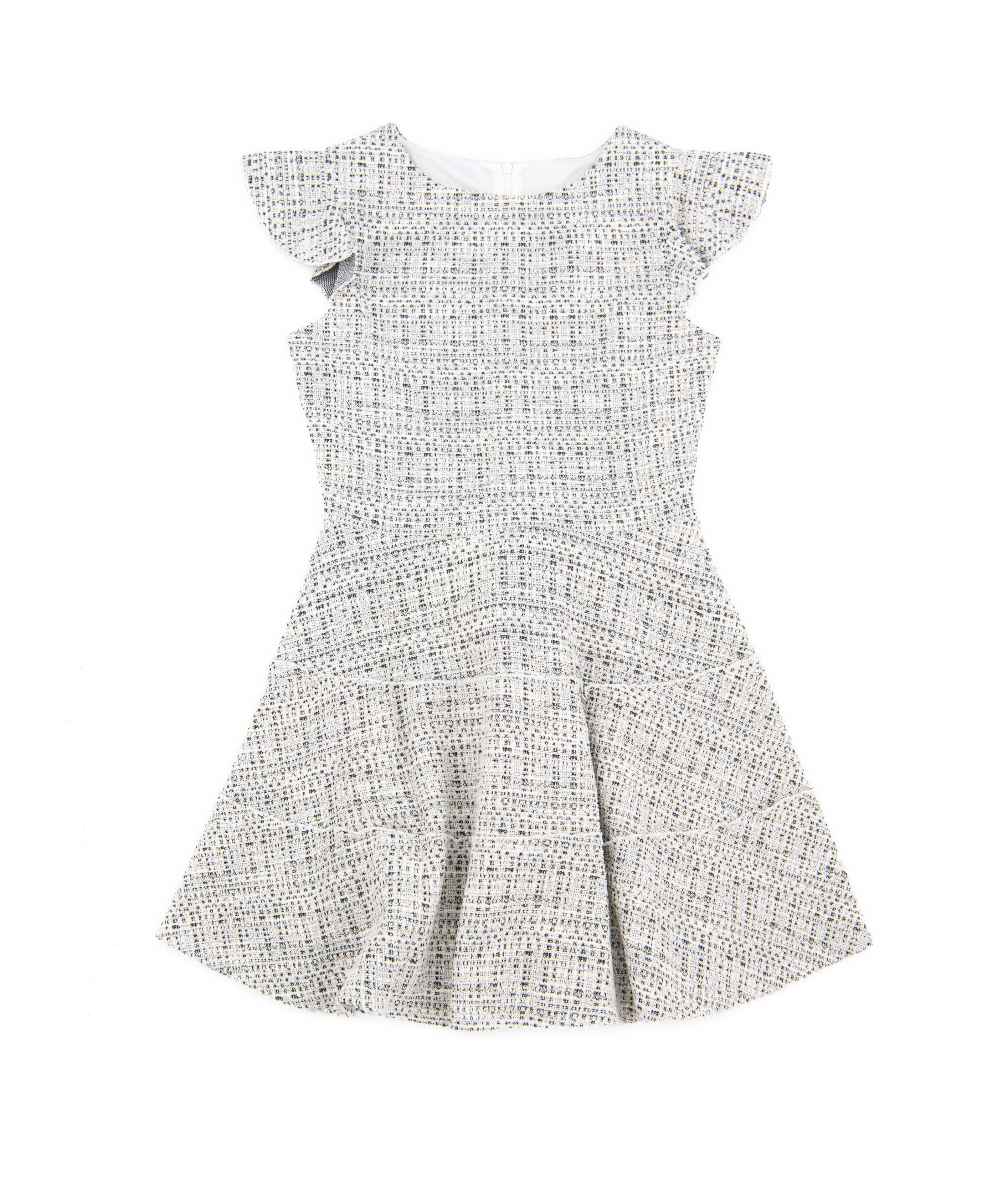 By Debra Girls Sara Black/White New Boucle 3 Tier Dress Girls Special Dresses By Debra Black/White Y/XS (6X)