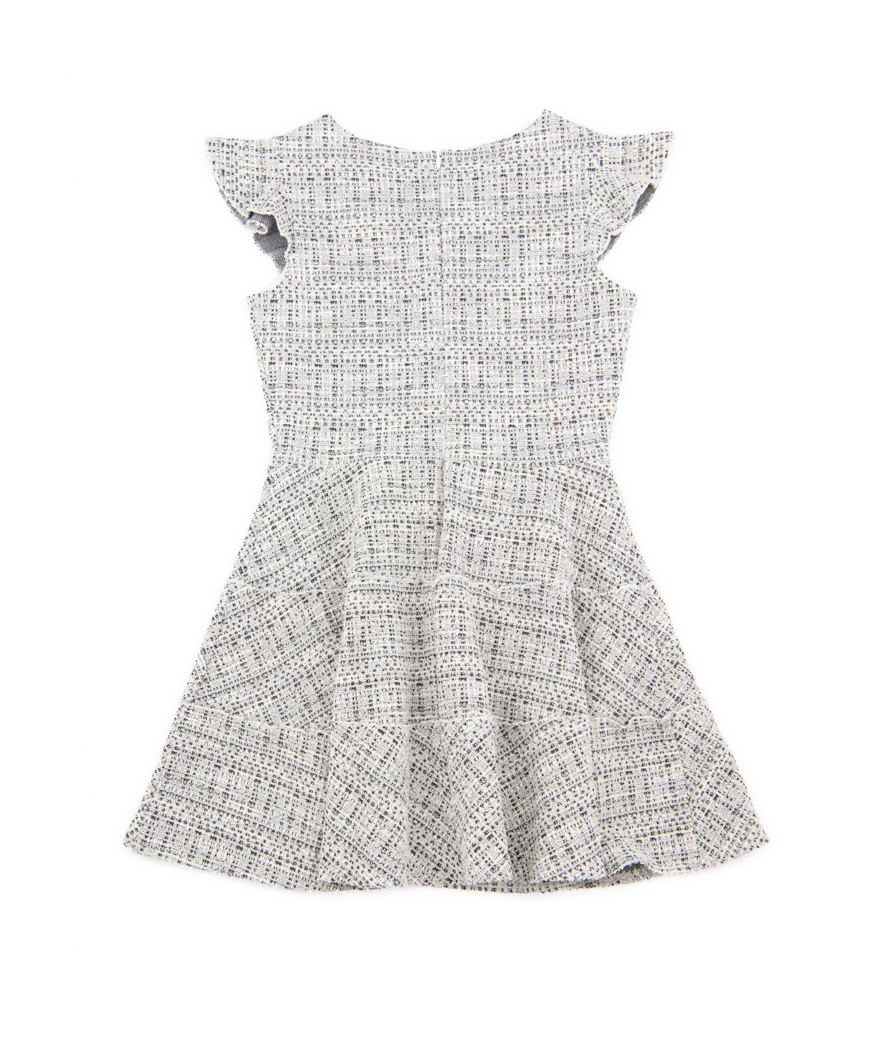 By Debra Girls Sara Black/White New Boucle 3 Tier Dress Girls Special Dresses By Debra