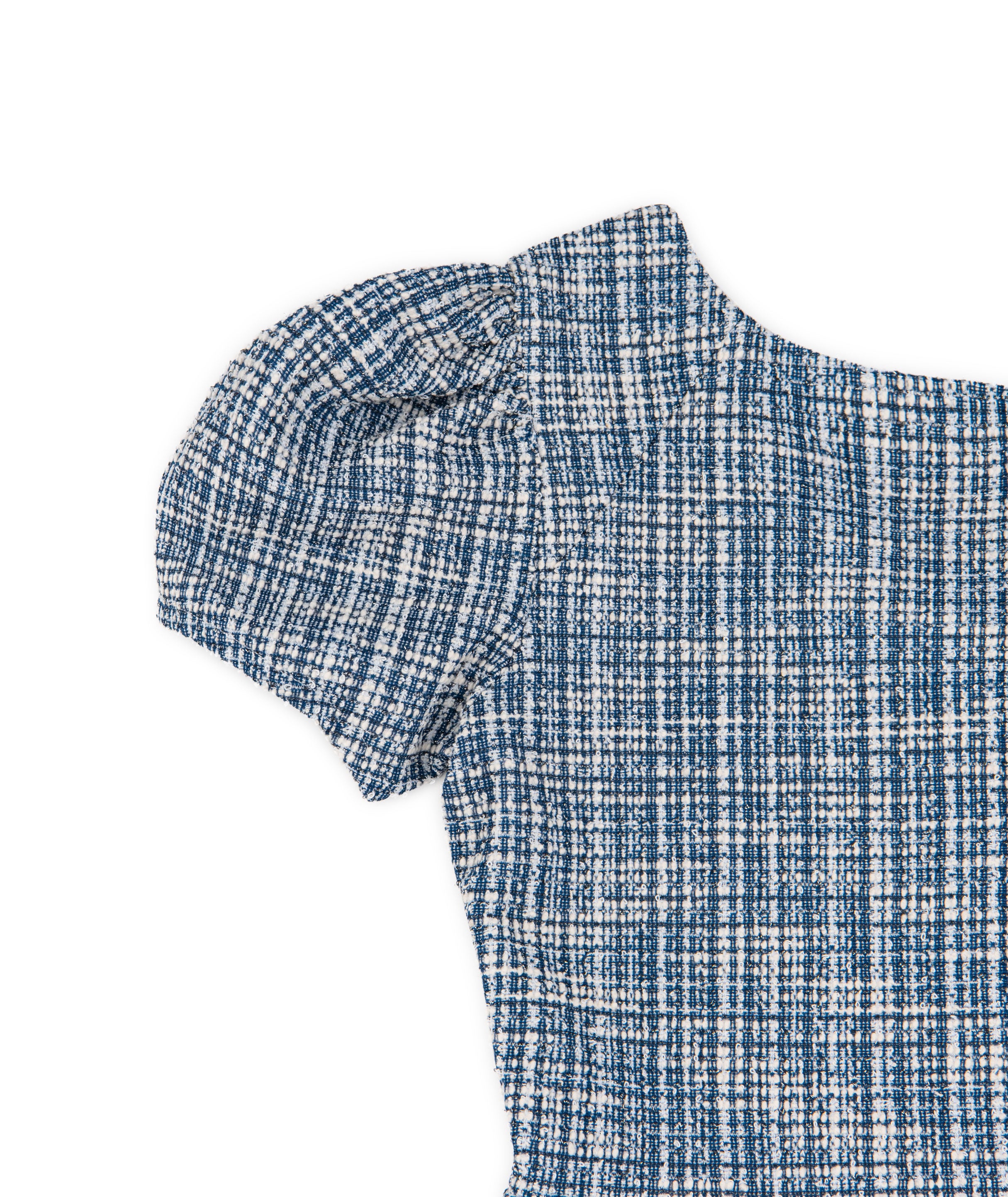 By Debra Girls Mia Navy Plaid Puff Sleeve Sheath Dress Girls Special Dresses By Debra