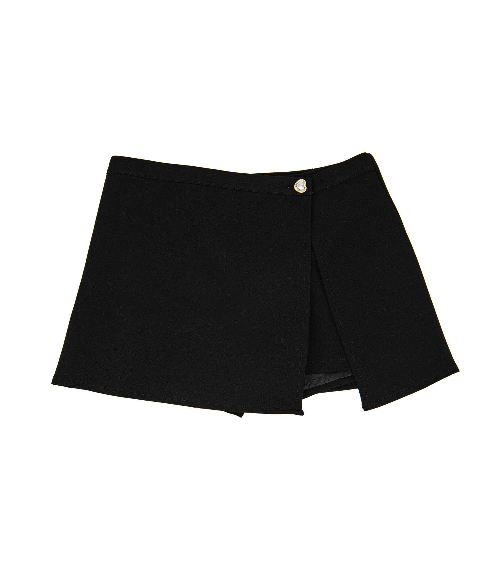 Theme Girls Dani Black Silver Heart Skort Girls Casual Bottoms Theme-NYC