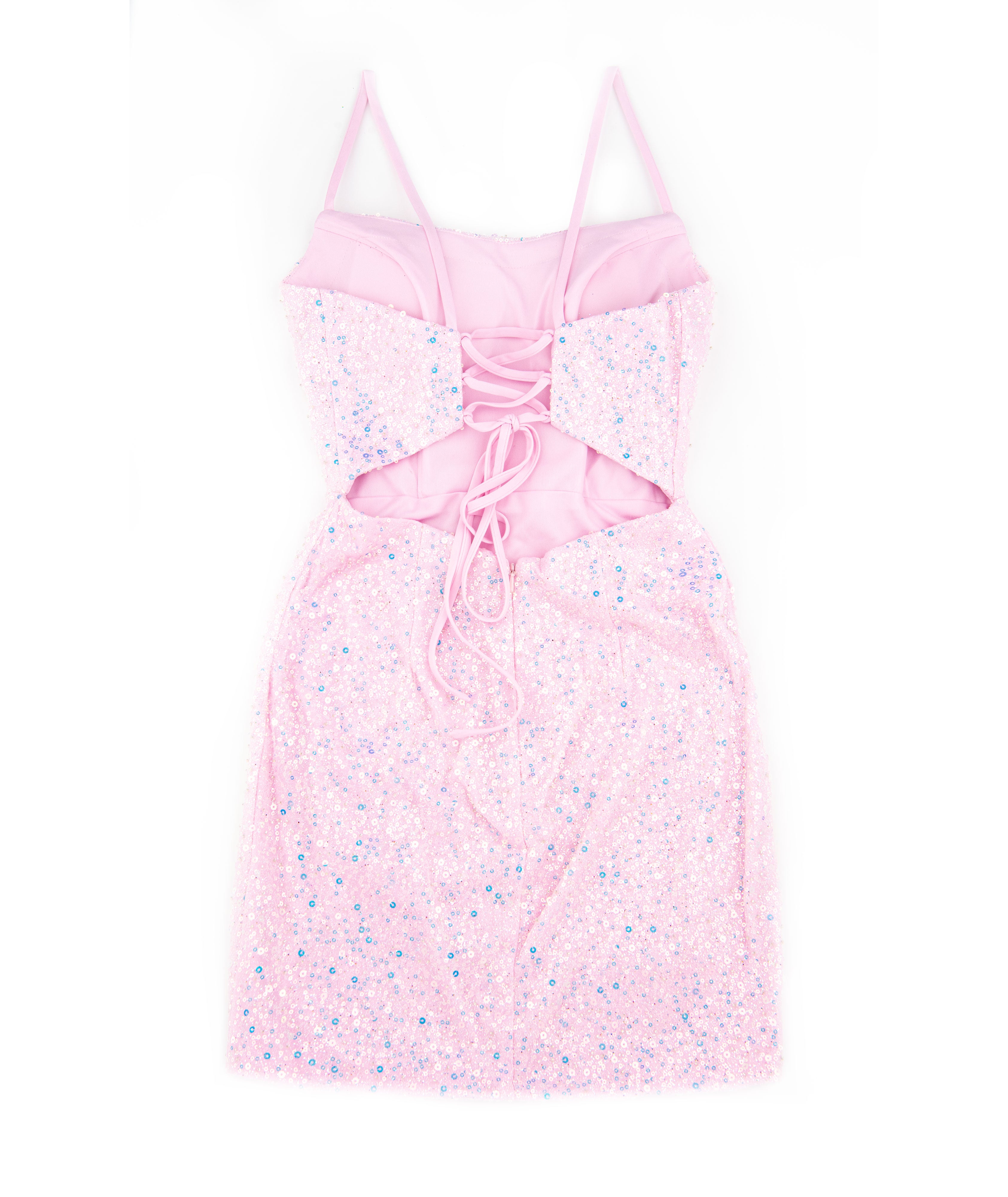 Alyce Women Ballet Pink Lila Sequin Lace Up Straight Dress Girls Special Dresses Alyce