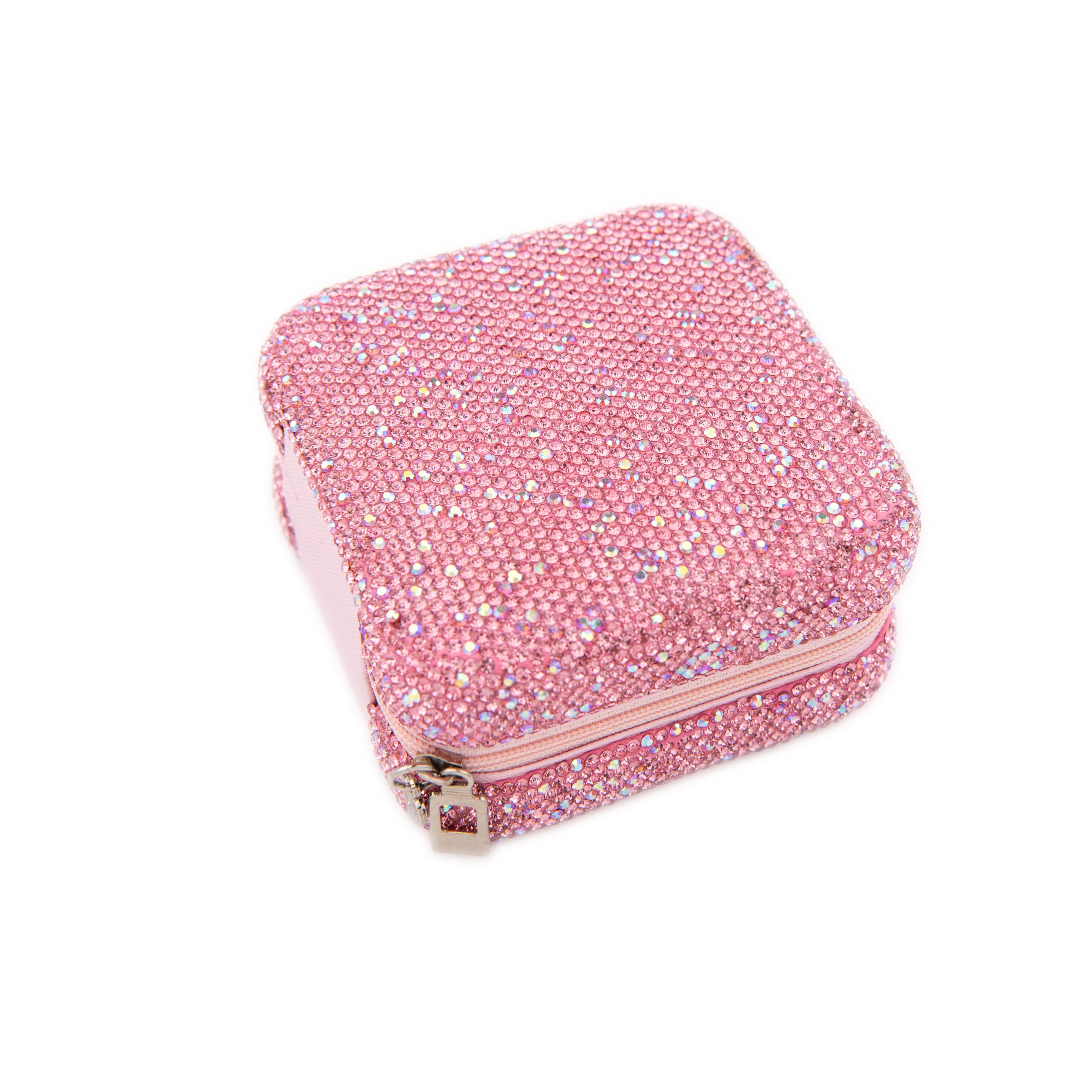 Bari Lynn Small Crystal Jewelry Box Accessories Bari Lynn Light Pink