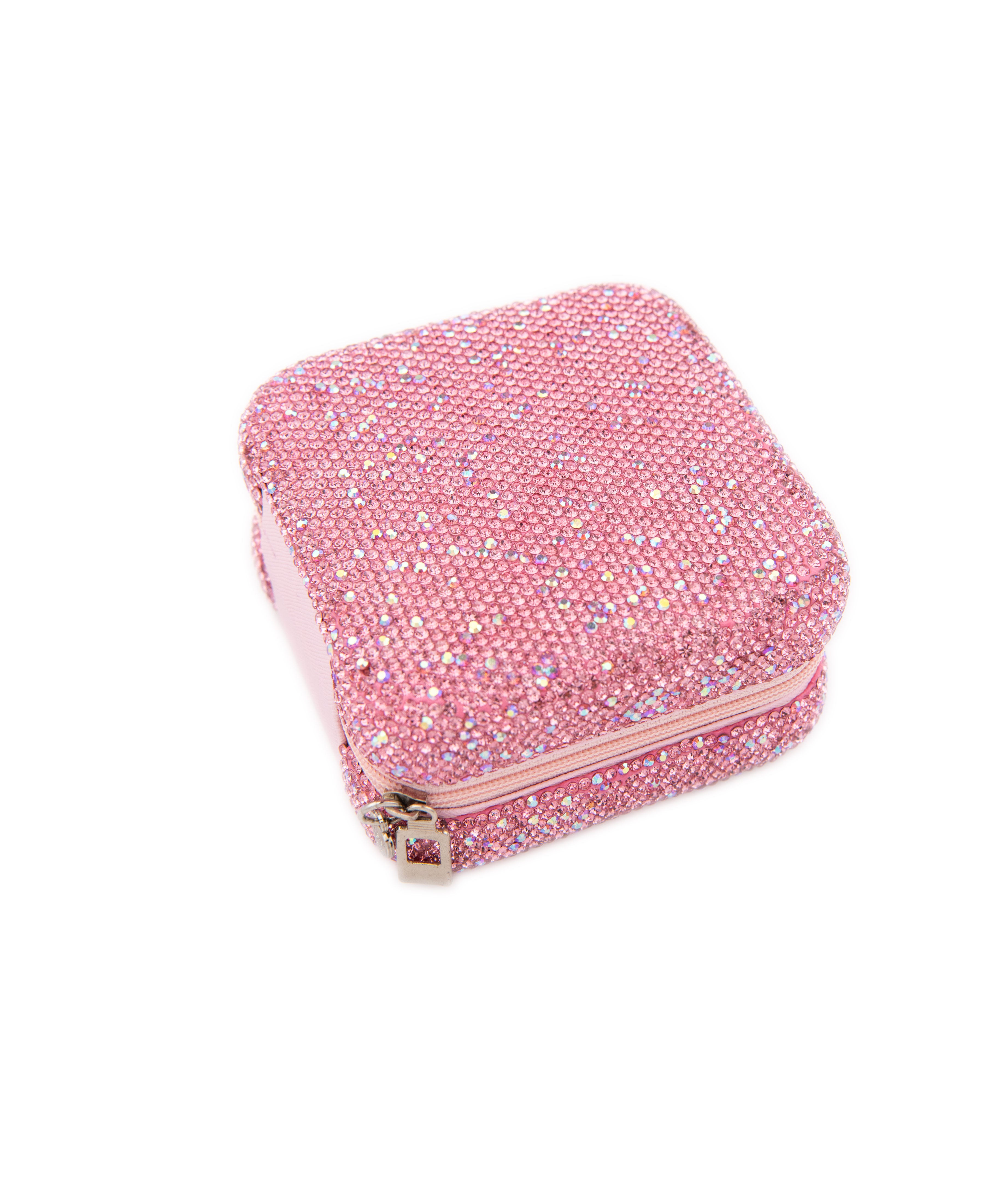 Bari Lynn Small Crystal Jewelry Box Accessories Bari Lynn Light Pink