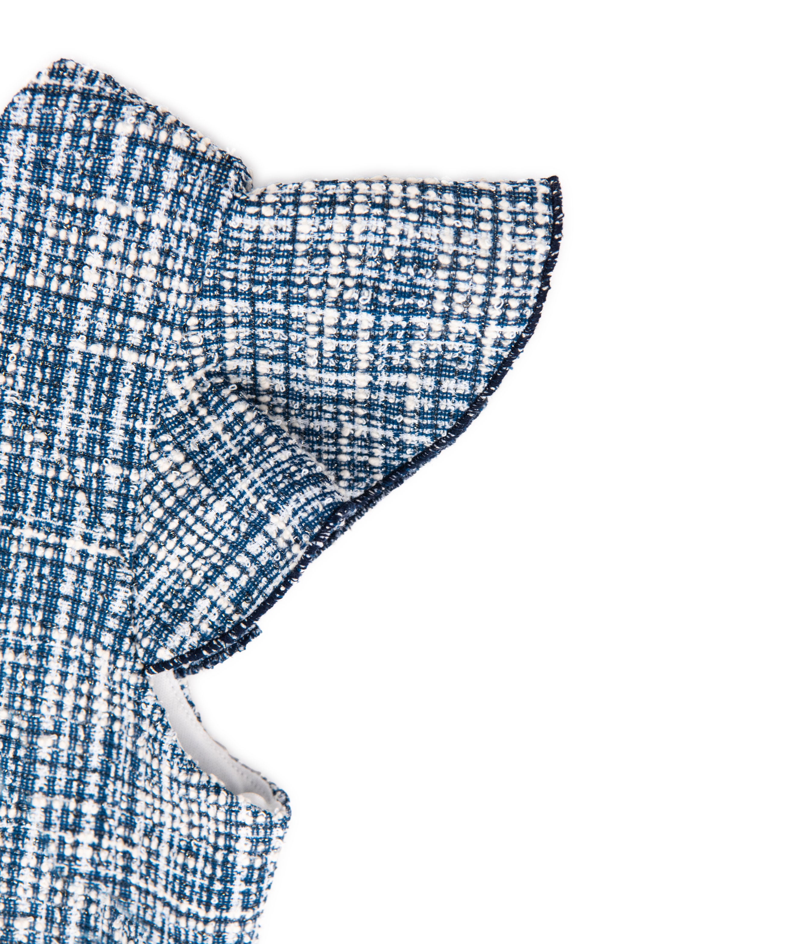 By Debra Girls Milly Blue Plaid Flutter Sleeve Sheath Dress Girls Special Dresses By Debra