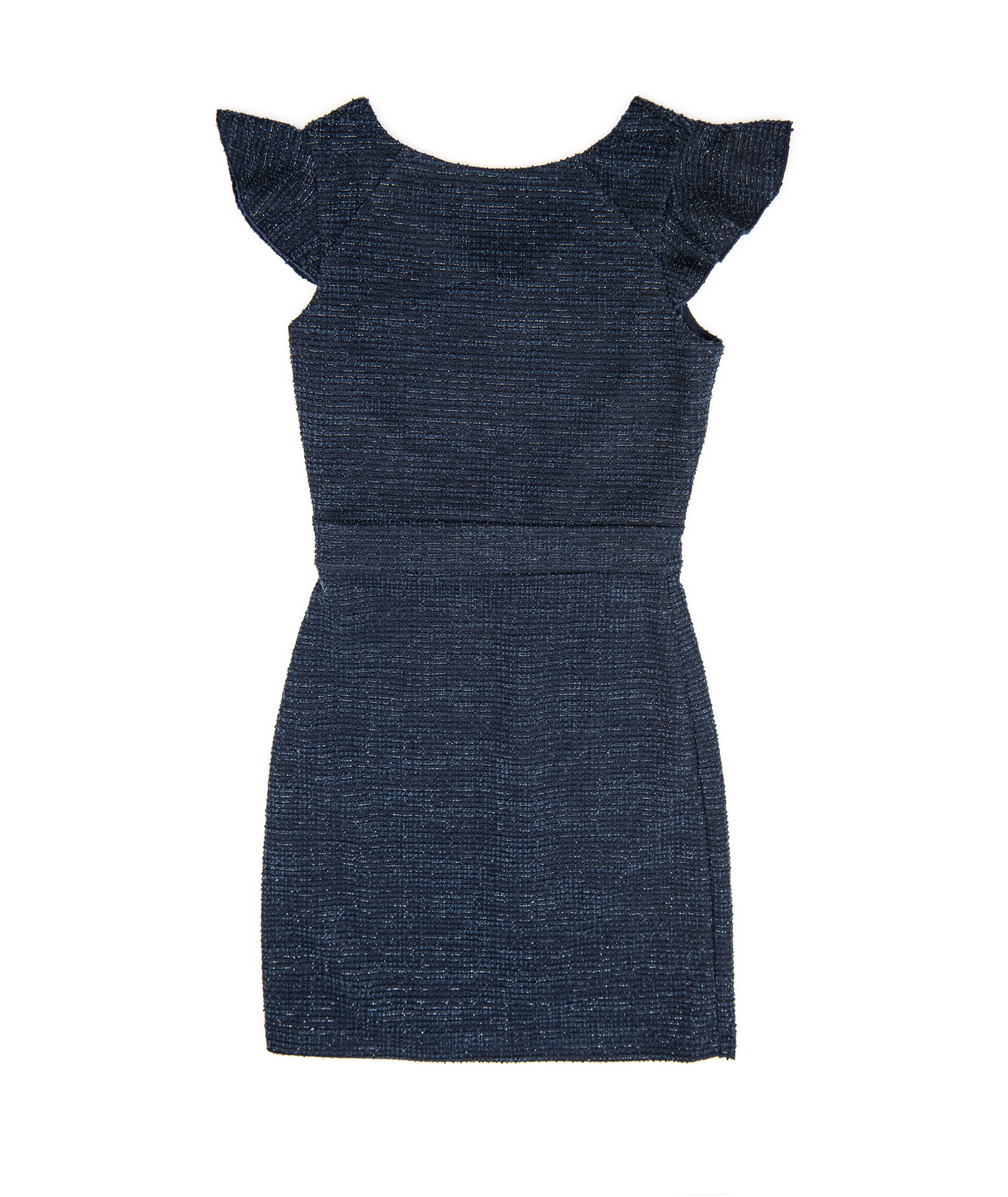 By Debra Girls Milly Navy Boucle Flutter Sleeve Sheath Dress Girls Special Dresses By Debra Navy Y/XS (6X)