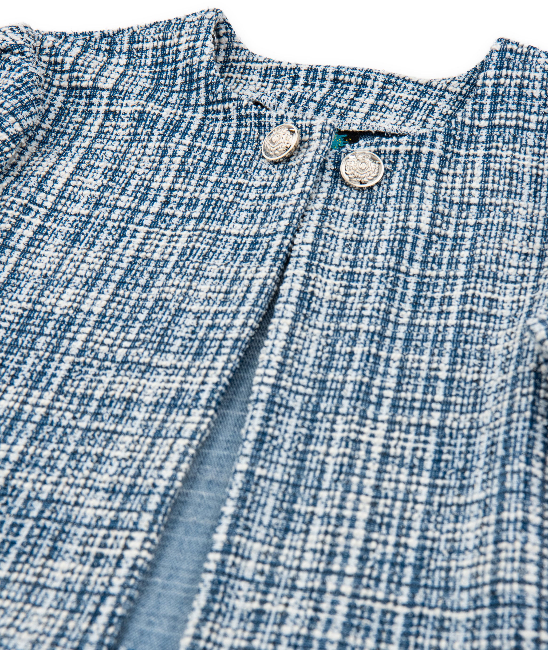 By Debra Girls Jackie Navy Plaid Jacket Girls Special Tops By Debra