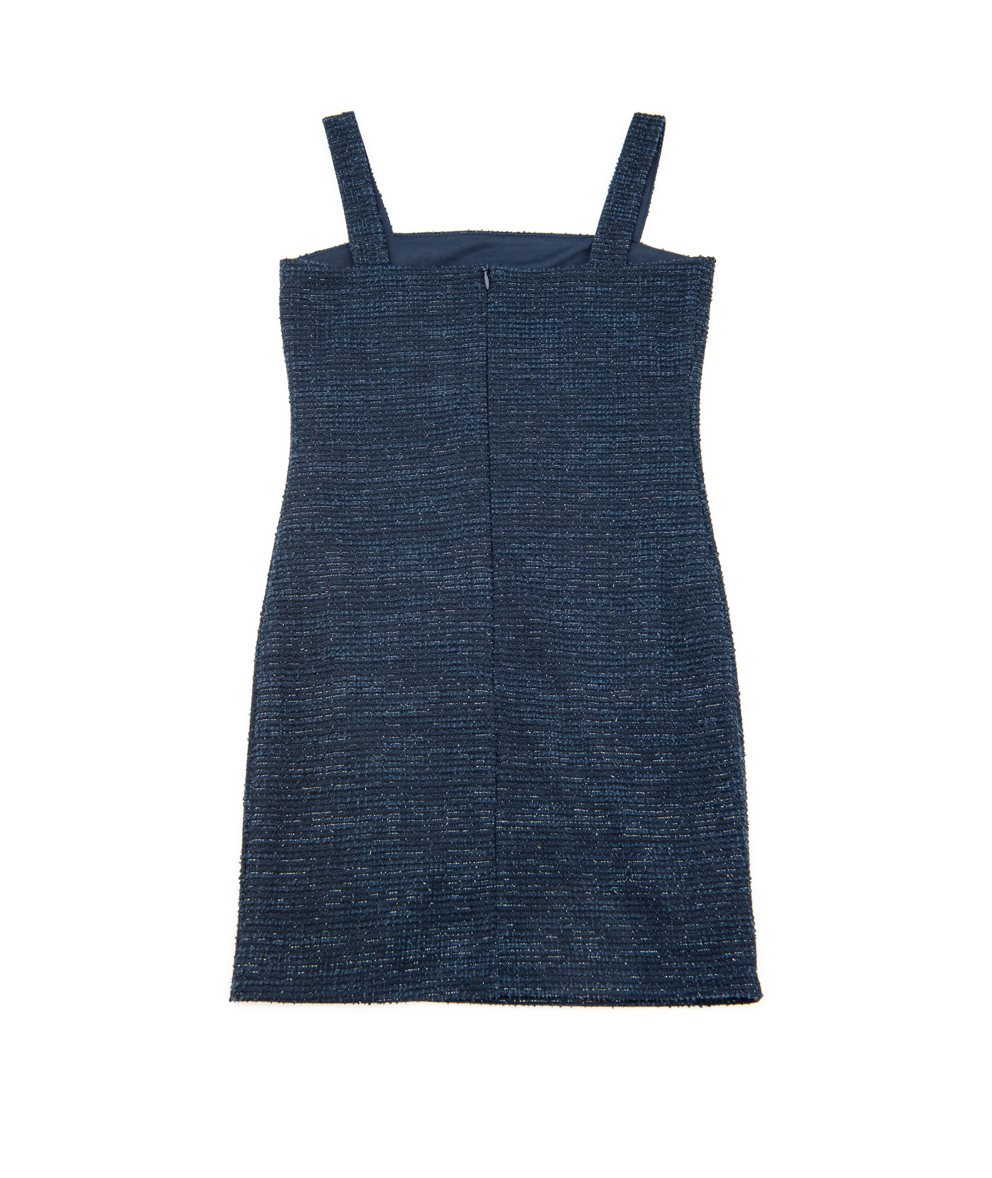 By Debra Girls Cara Navy Boucle Straight Strap Dress Girls Special Dresses By Debra