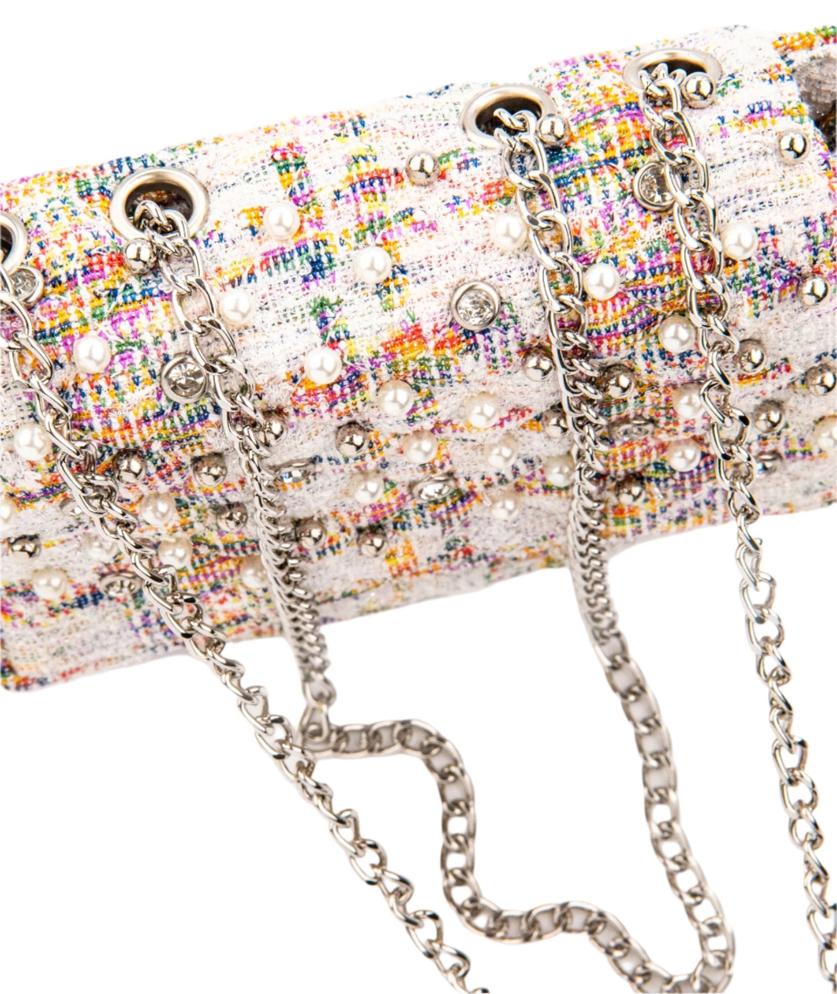 Bari Lynn Bag Pearl Jewelled Tweed Accessories Bari Lynn