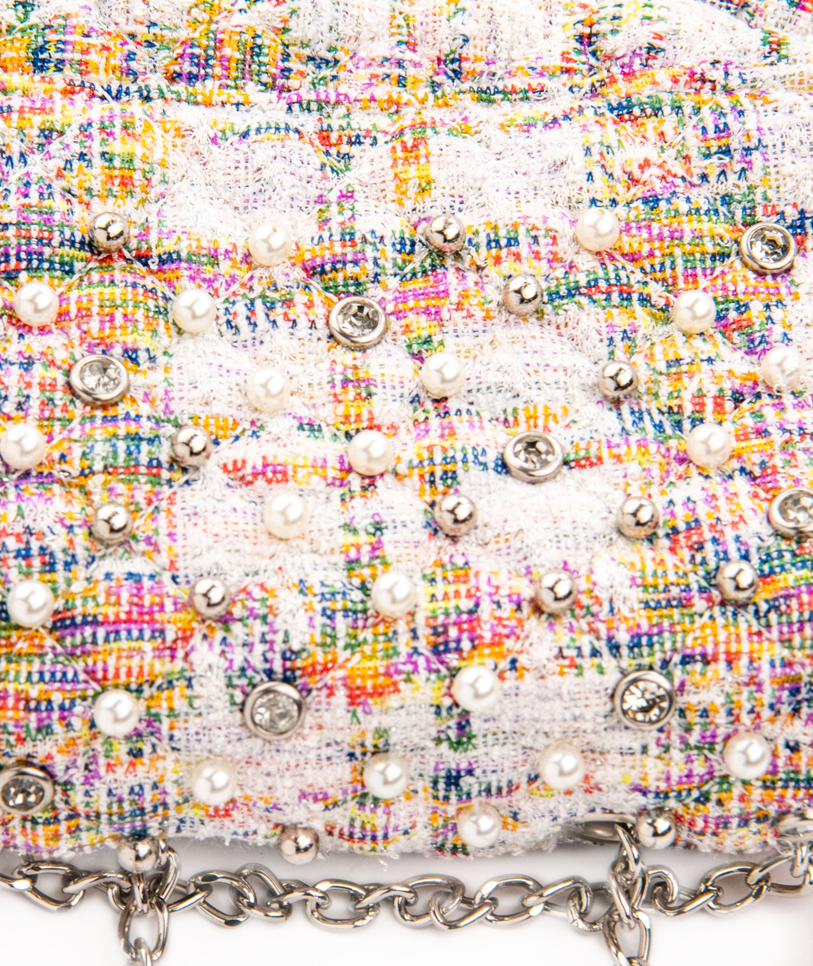 Bari Lynn Bag Pearl Jewelled Tweed Accessories Bari Lynn