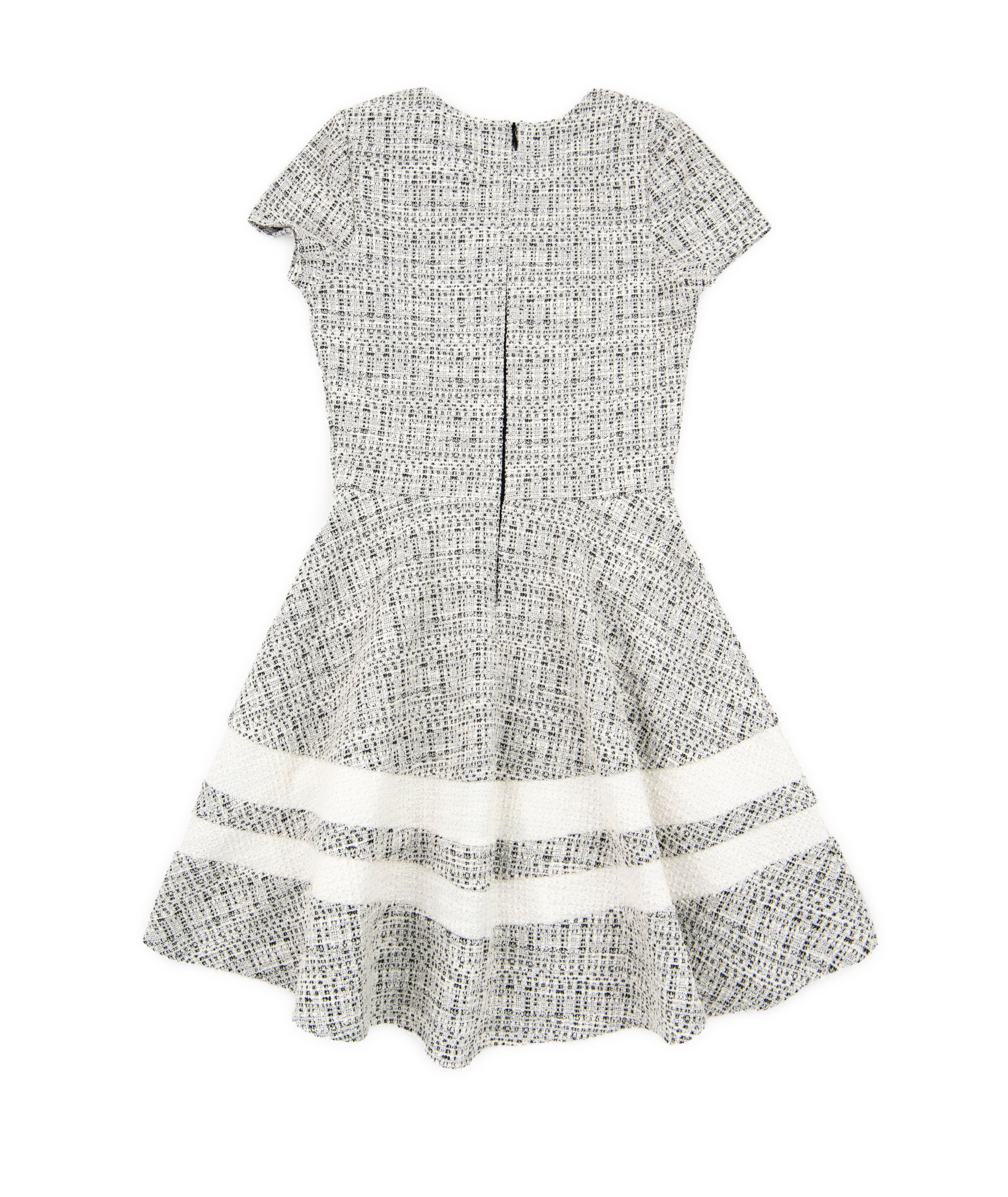 By Debra Girls Lou Black/White New Boucle Short Sleeve Striped Bottom Dress Girls Special Dresses By Debra