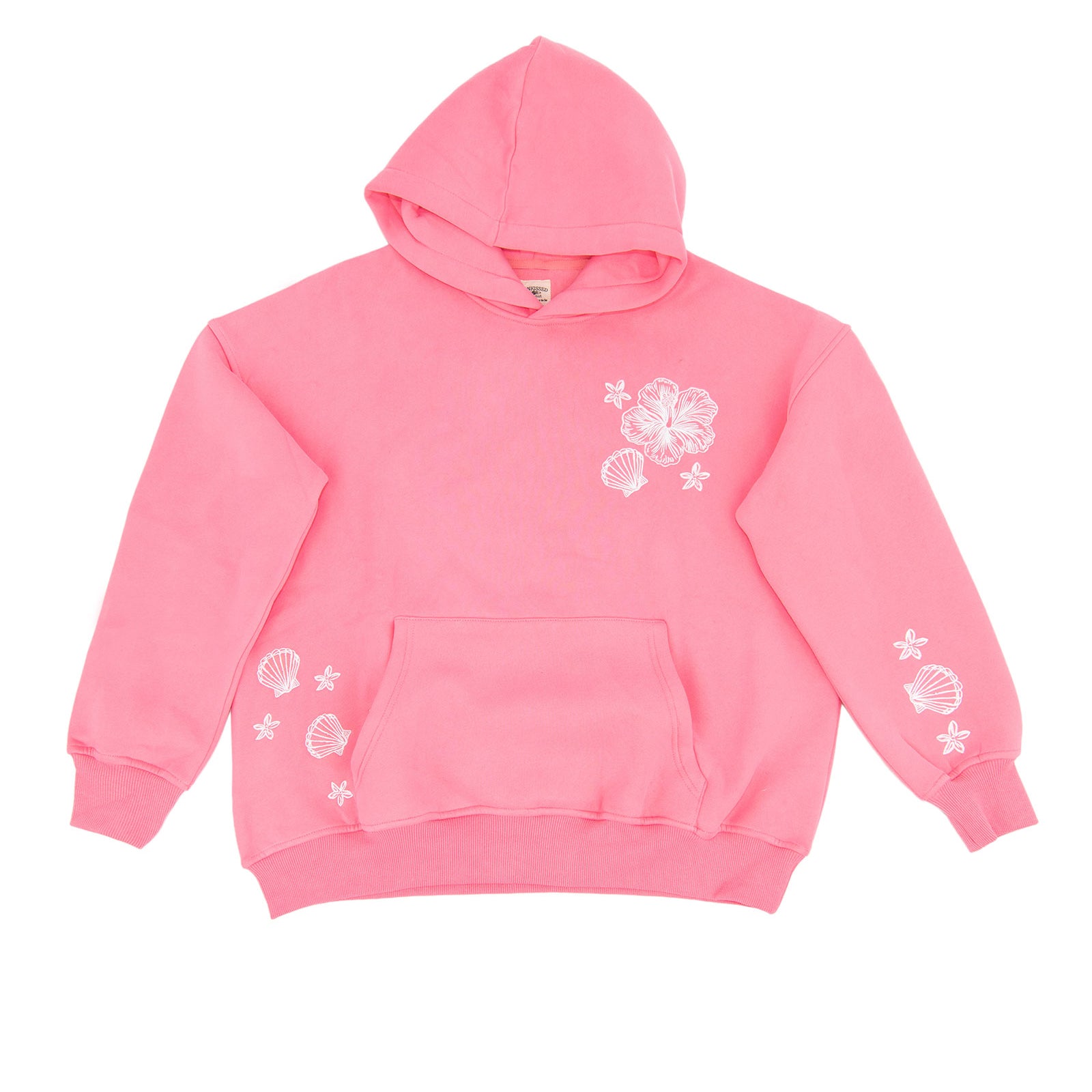 Sunkissed Coconut Juniors Hibiscus Pink Tropical Hoodie Womens Casual Tops Sunkissed Coconut Hibiscus Pink Juniors/Women XS