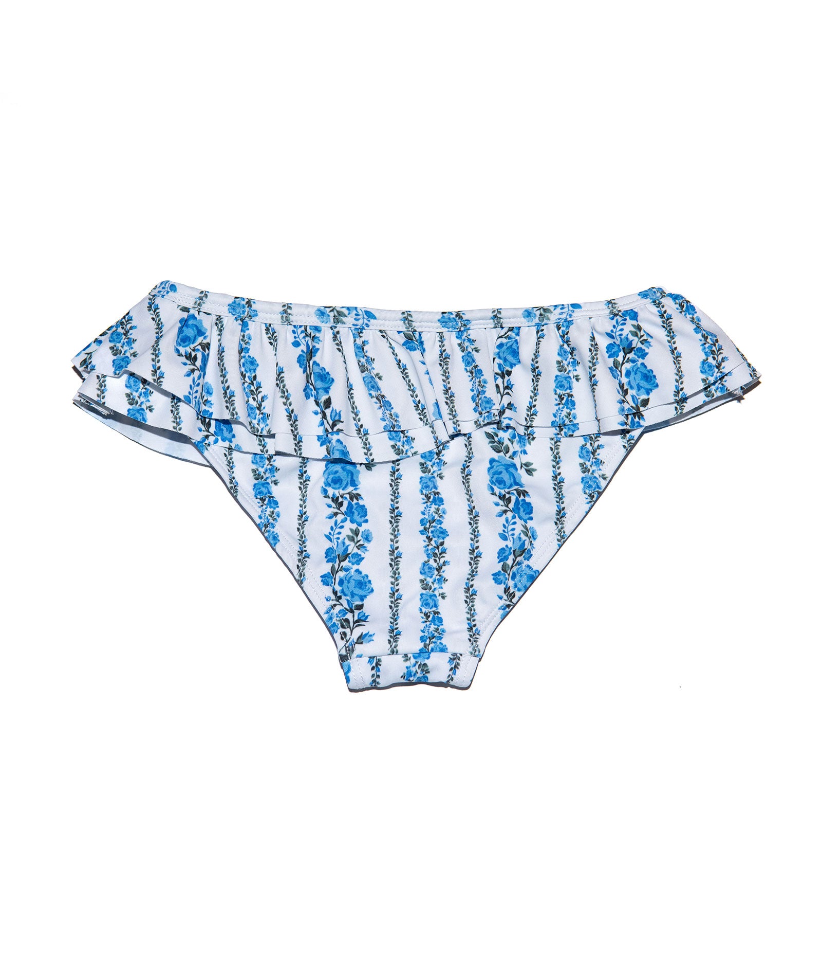 FBZ Girls Blue Stripe Floral Ruffle Bikini Accessories FBZ Flowers By Zoe