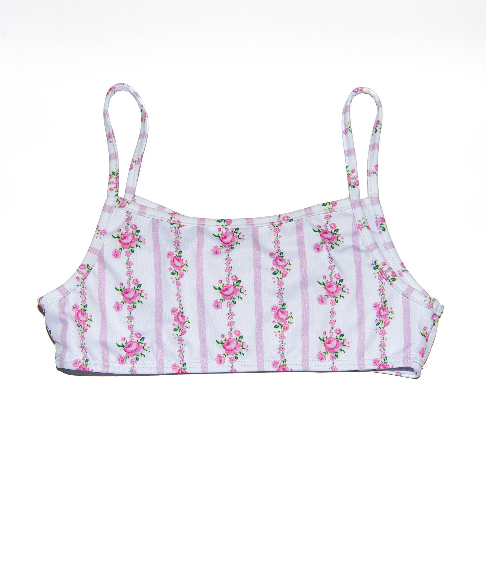 FBZ Girls Pink Stripe Floral Bikini Accessories FBZ Flowers By Zoe