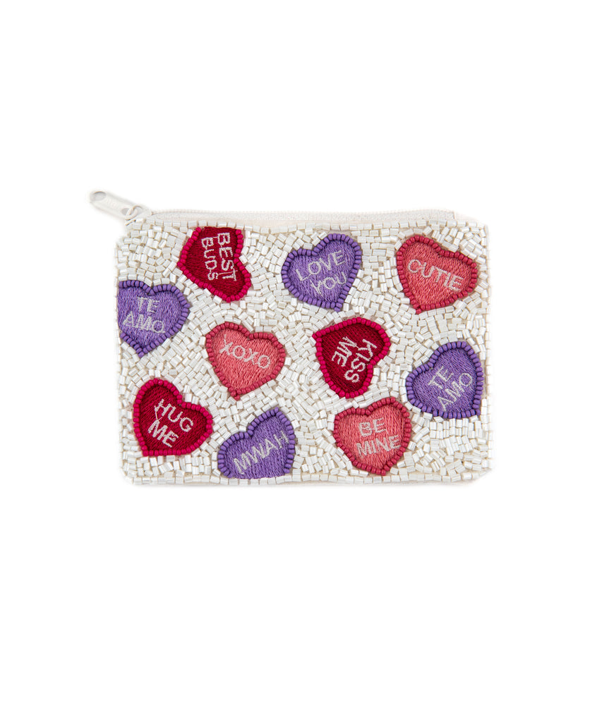 Sweethearts Beaded Pouch Distressed/seasonal accessories Frankie's Exclusives   