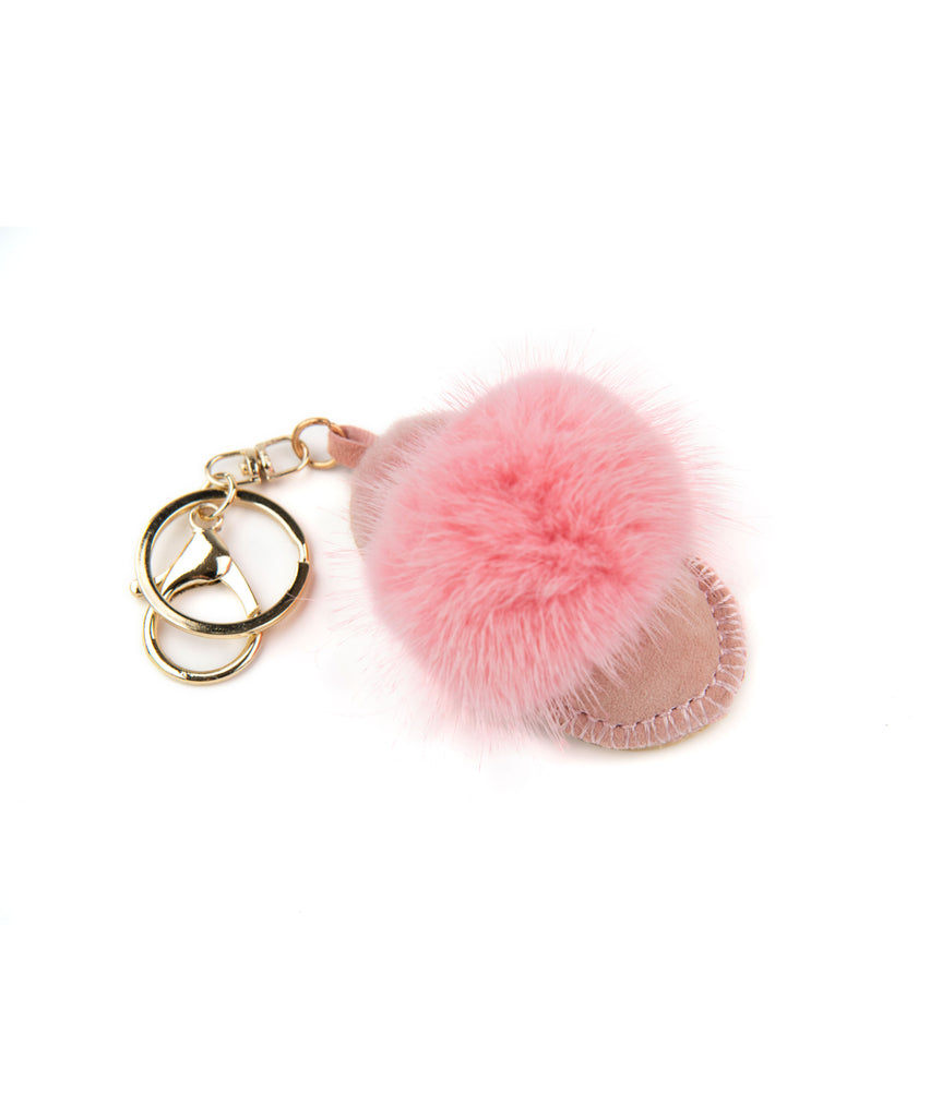 Ugg Slipper Key Chain Accessories Frankie's Exclusives Pink  