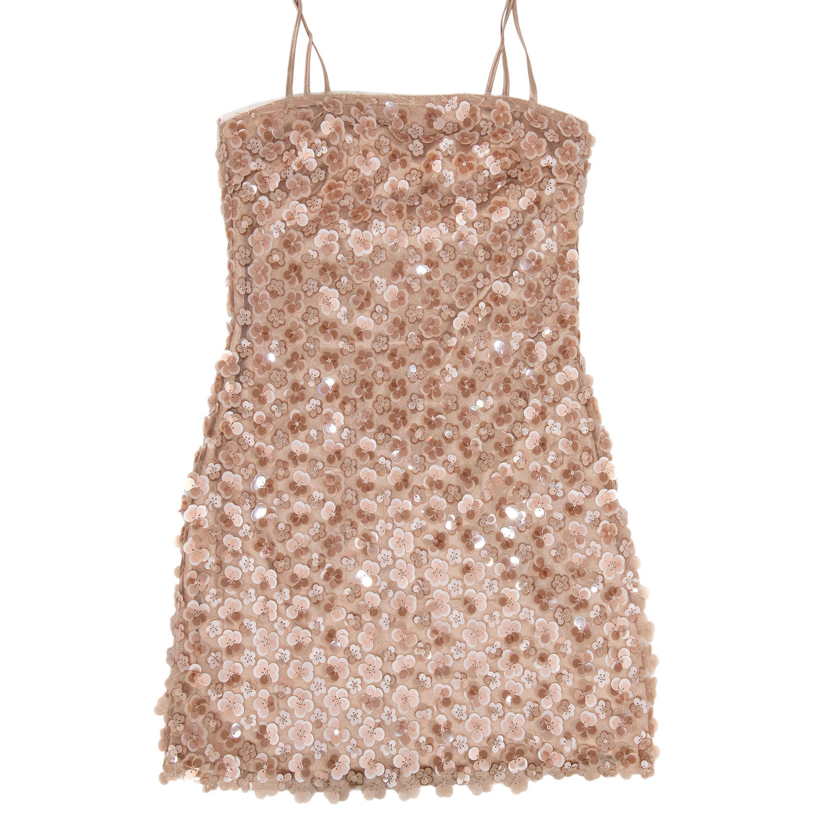 8apart Women Roxie Floral Sequin Mini Dress Womens Casual Dresses 8apart Beige Juniors/Women S