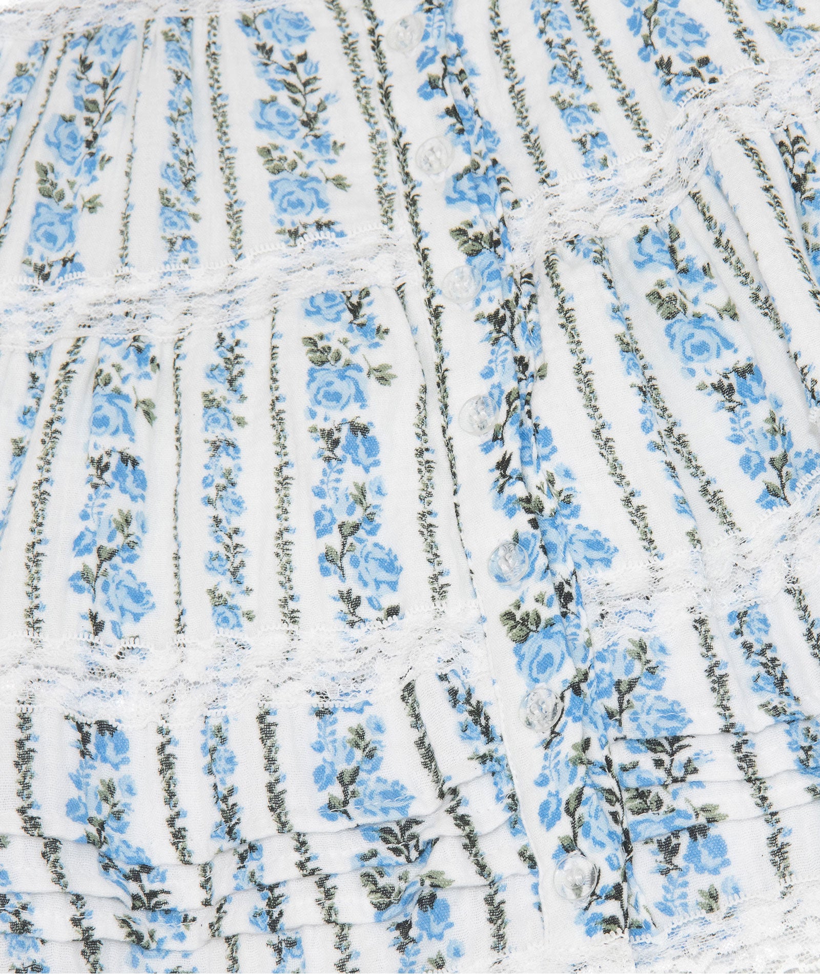 FBZ Girls Landry Blue Floral Stripe Lace Dress Girls Casual Dresses FBZ Flowers By Zoe