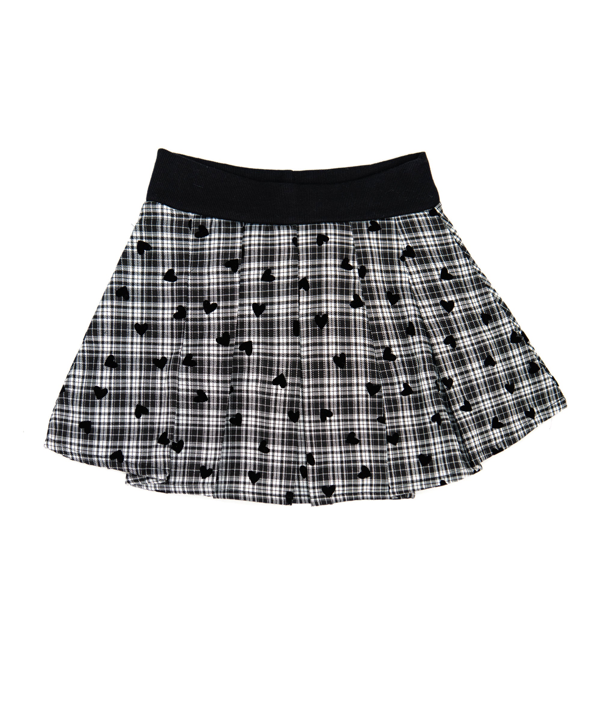 FBZ Girls Barrett Plaid Heart Flannel Skirt Girls Casual Bottoms FBZ Flowers By Zoe Plaid Y/6