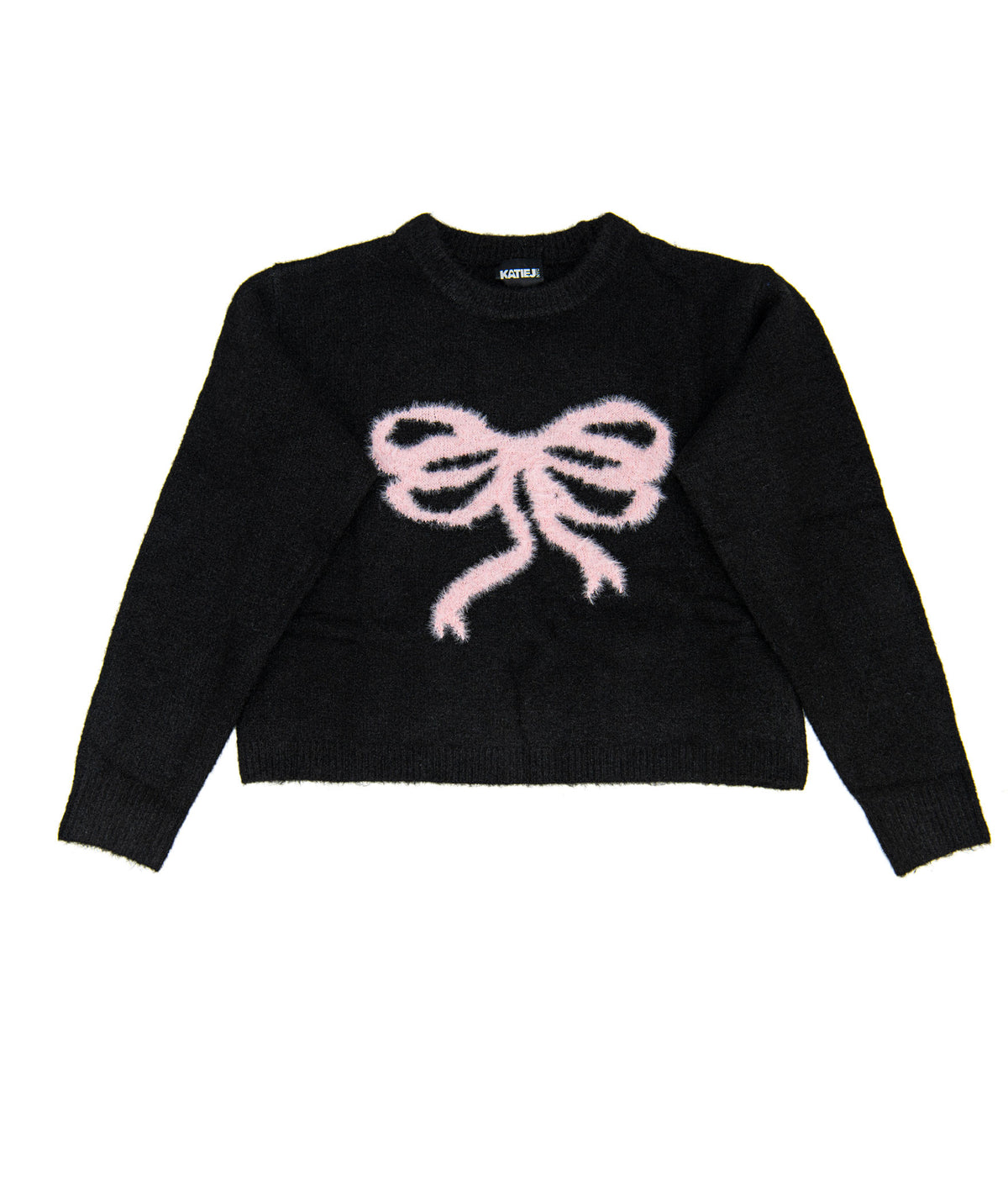 Katie J NYC Girls Maggie Black/Pink Bow Sweater Girls Casual Tops Katie J NYC