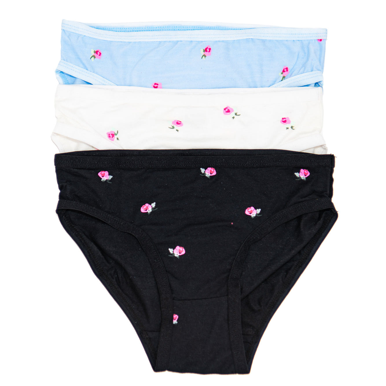 FBZ Girls Set of 3 Underwear Cabbage Rose Accessories FBZ Flowers By Zoe Floral Y/XXS (5/6)