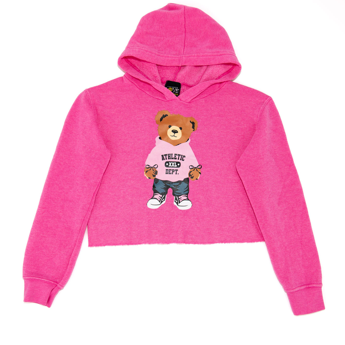 Love Junkie Girls Bear Pullover Hoodie Pink Girls Casual Tops Love Junkie Pink Y/4