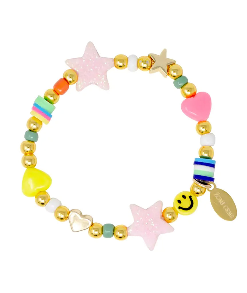 Zomi Rockstar 2 Stretch Bracelet Jewelry - Young Zomi Gems Hearts and Stars  