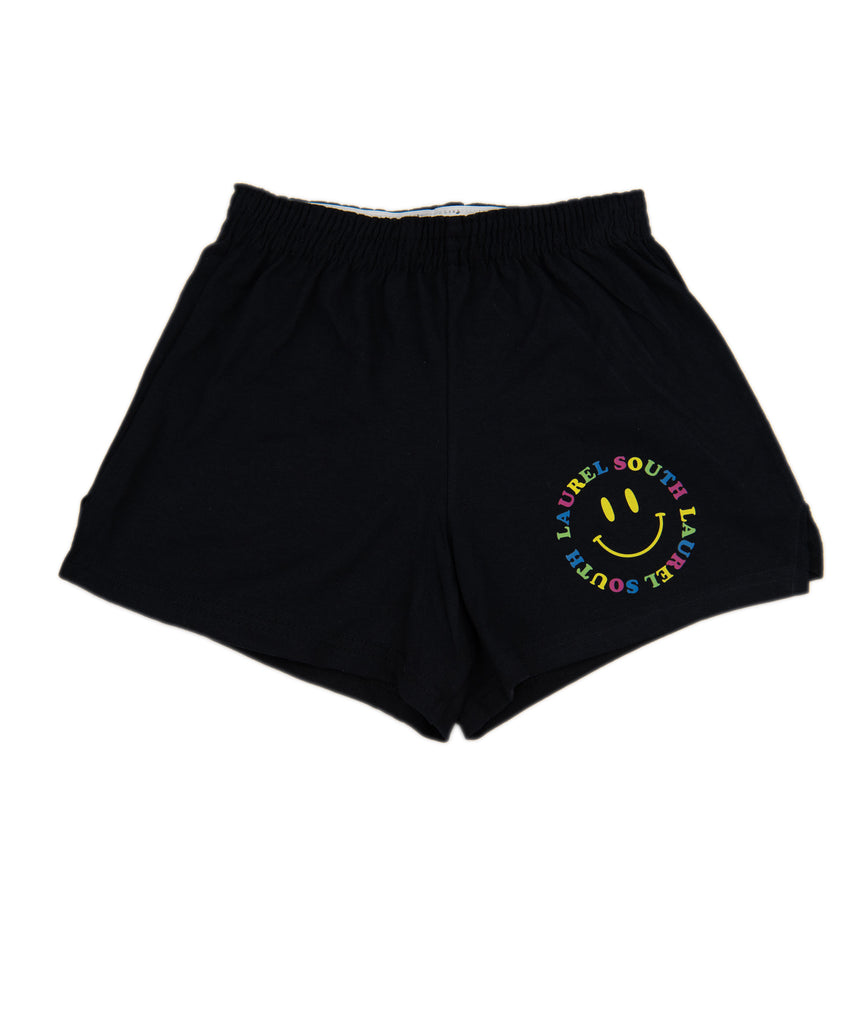 Wordy Smiley Black Camp Shorts Custom Frankie's Custom Shop   