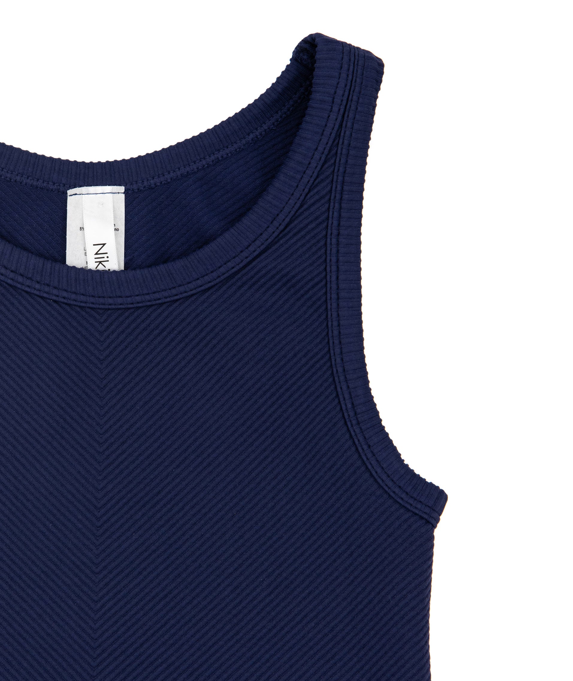 Sawyer Chevron Highneck Crop Top Women Womens Casual Tops Niki Biki