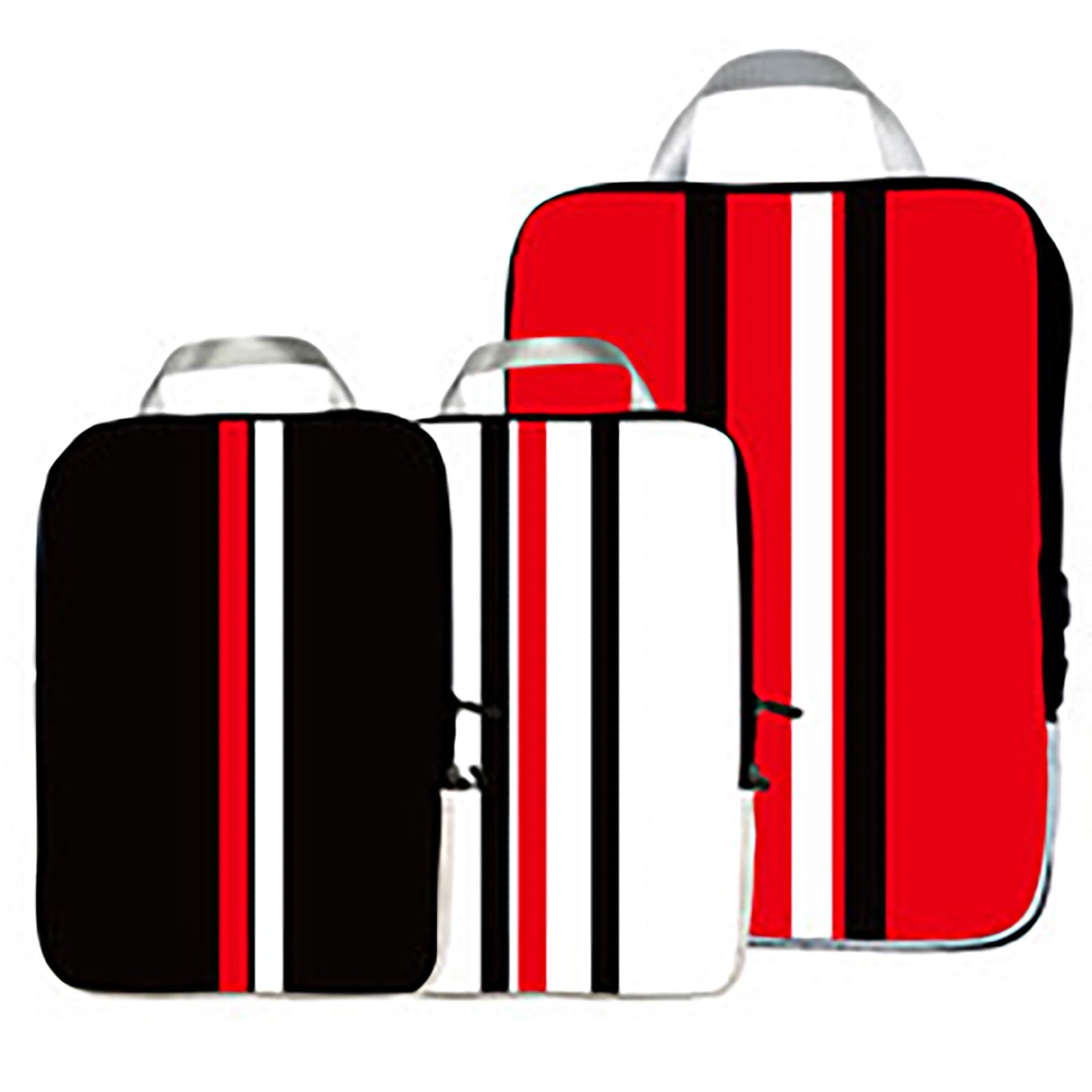 Set of 3 Packing Cubes - Red, White and Black Stripe Accessories Keep It Striped
