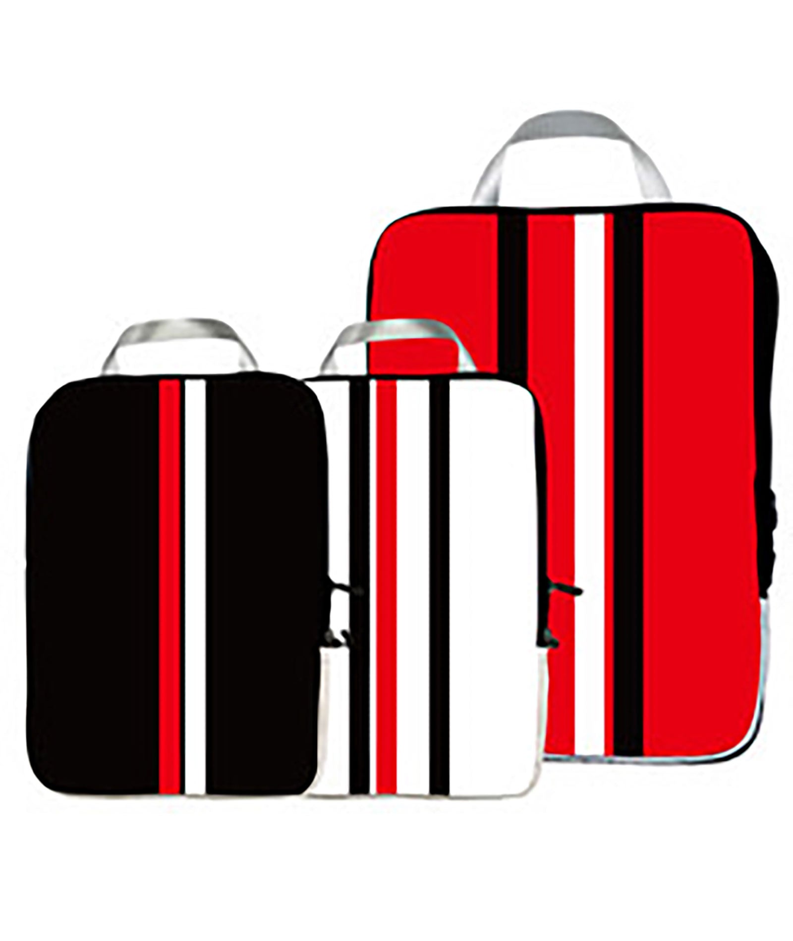 Set of 3 Packing Cubes - Red, White and Black Stripe Accessories Keep It Striped
