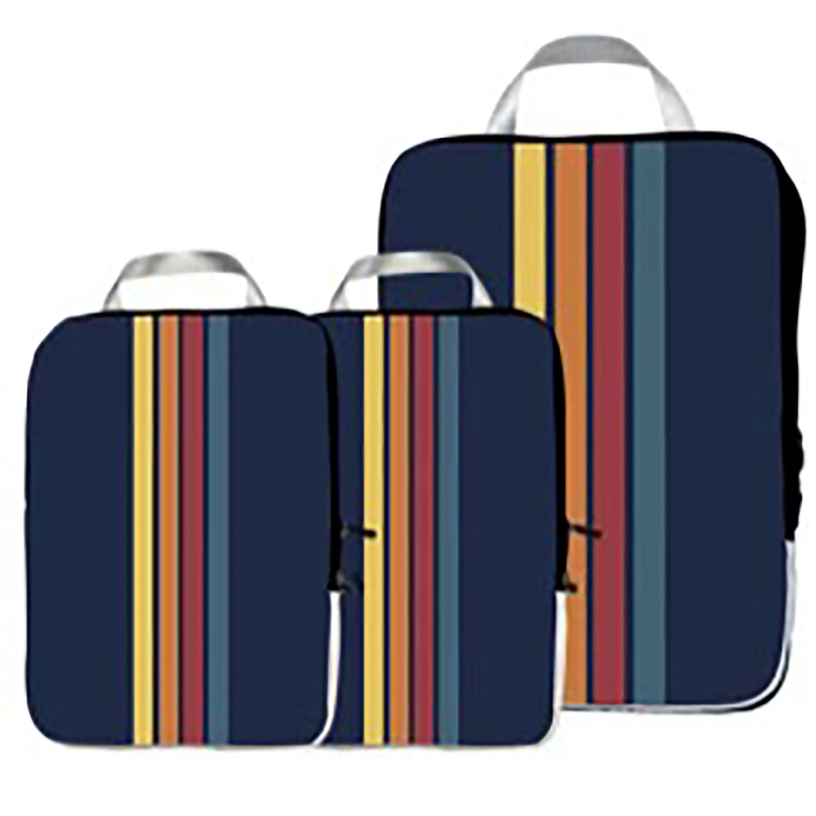 Set of 3 Packing Cubes - Blue Multicolor Stripe Accessories Keep It Striped