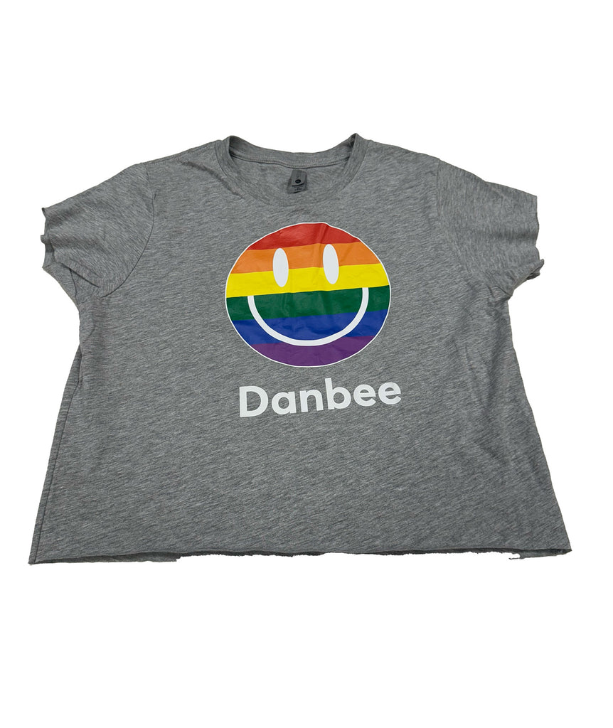 Camp Sample Tee Grey Rainbow Smiley Danbee Distressed/seasonal girls Frankie's Custom Shop   