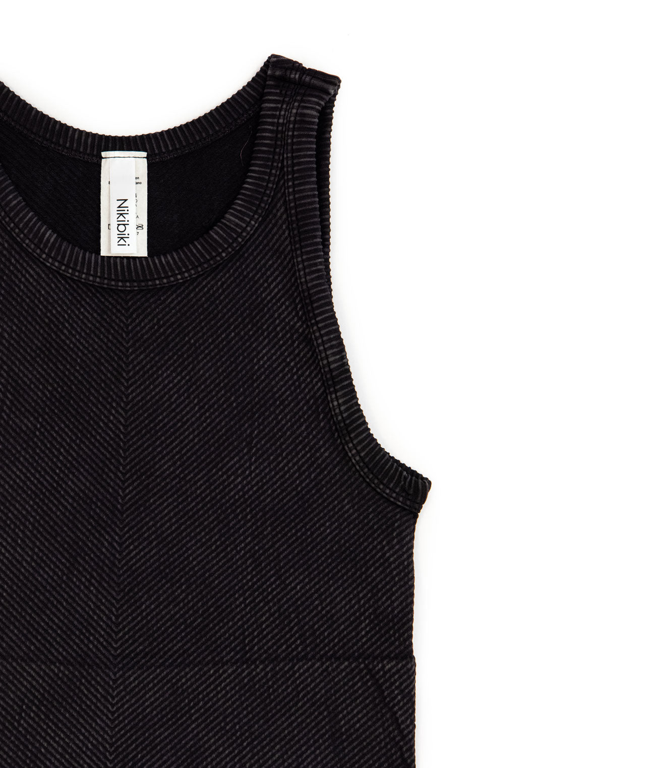 Sawyer Chevron Highneck Crop Top Women Womens Casual Tops Niki Biki