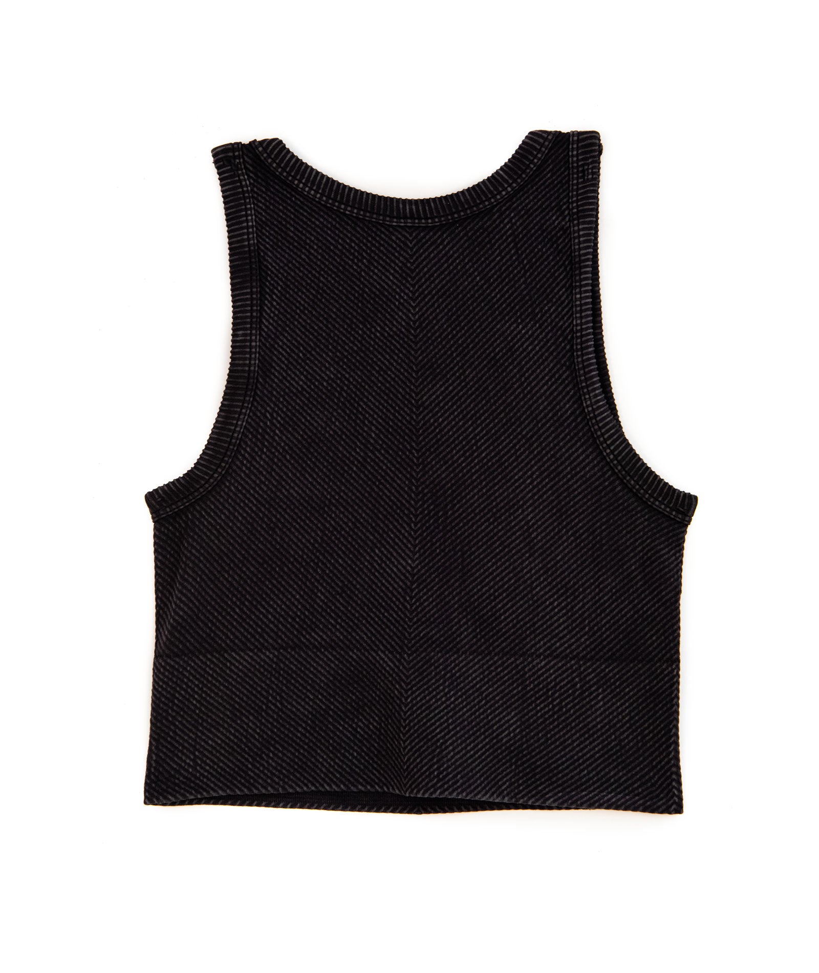 Sawyer Chevron Highneck Crop Top Women Womens Casual Tops Niki Biki