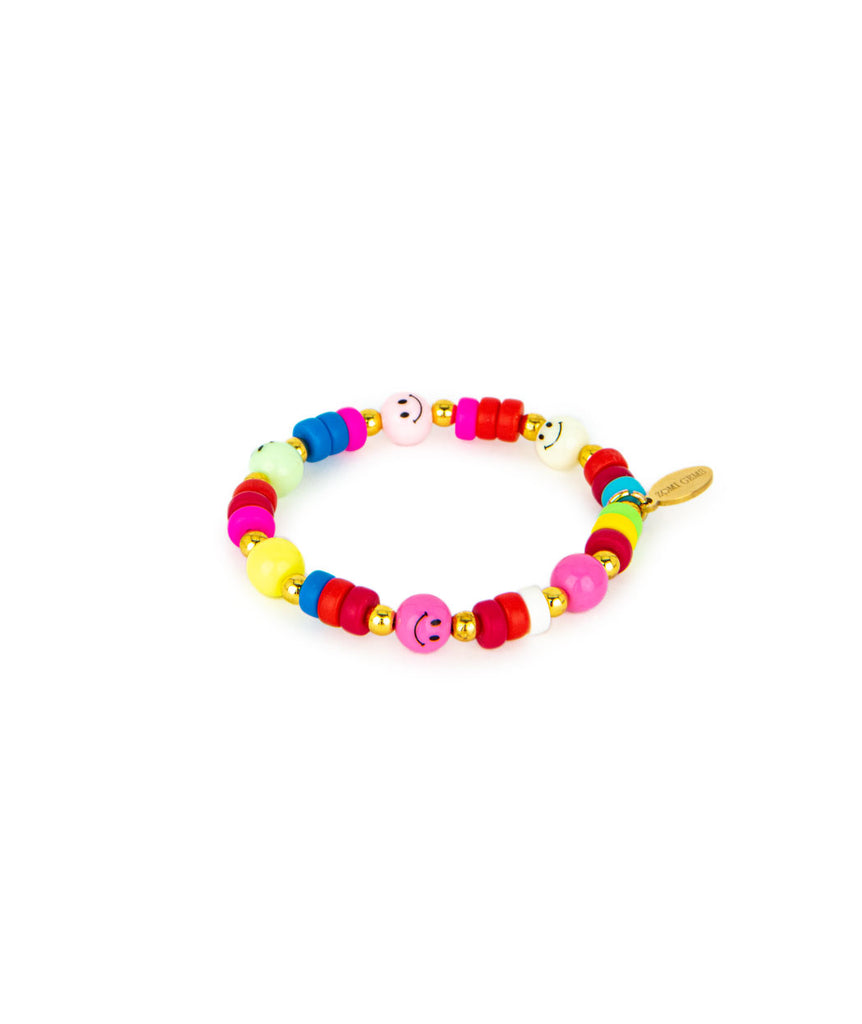 Zomi Daisy Smileys Stretch Bracelet Jewelry - Young Zomi Gems Smiley  
