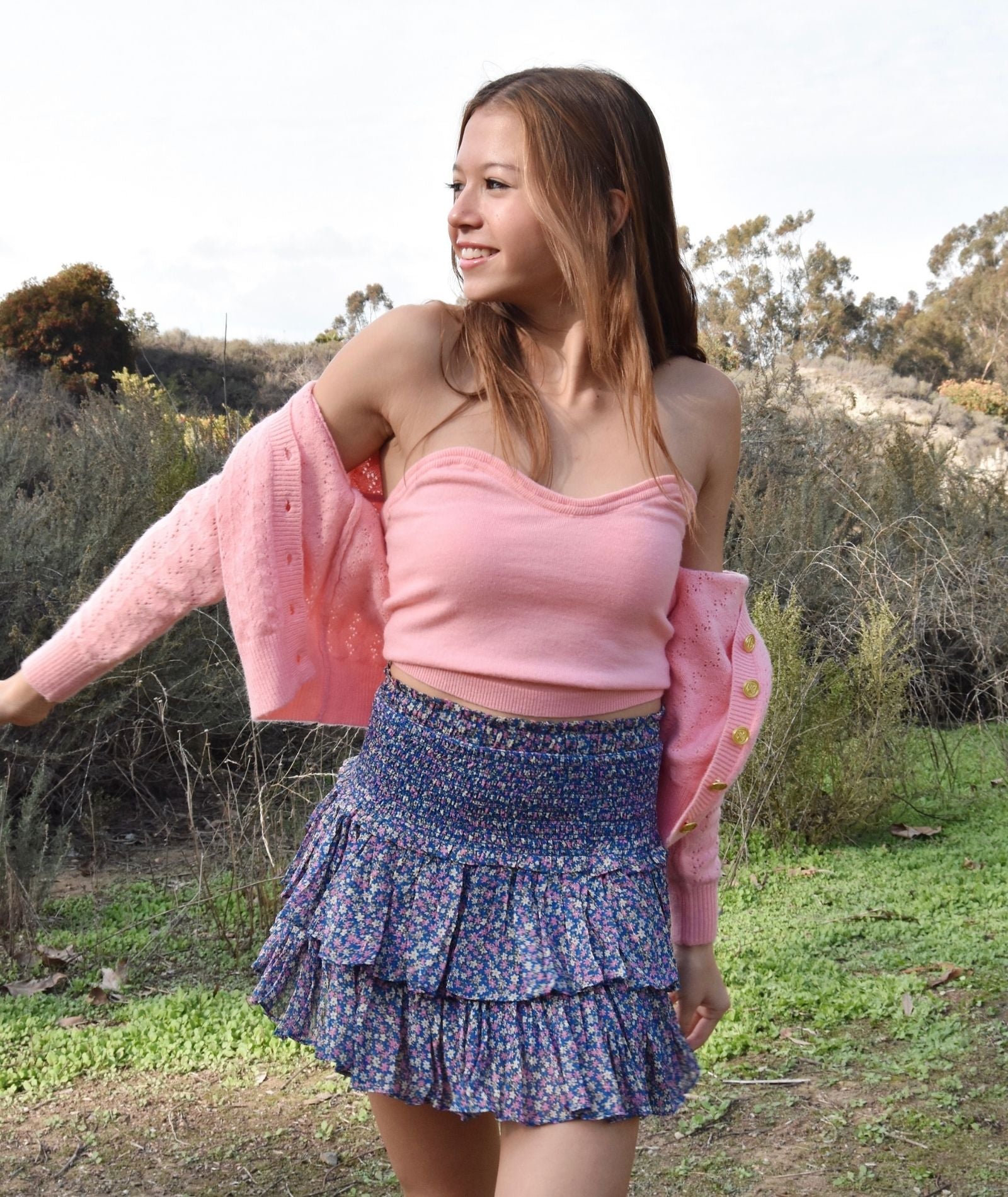 8apart Women Katy Pink Tube Top Distressed/seasonal womens 8apart