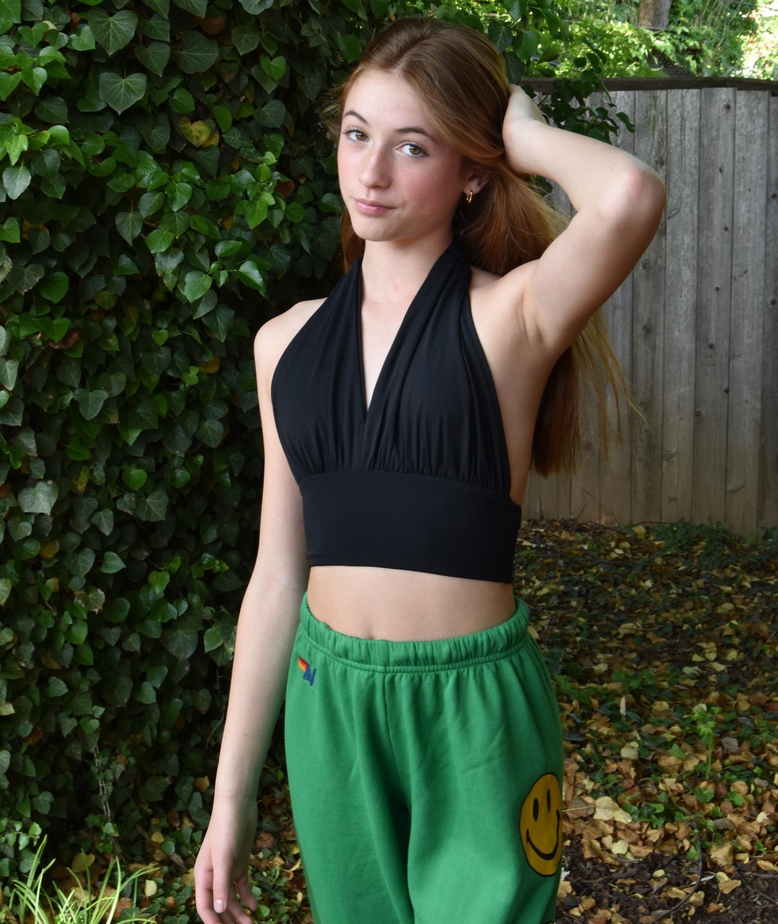 8apart Women Billie Black Halter Top Distressed/seasonal womens 8apart