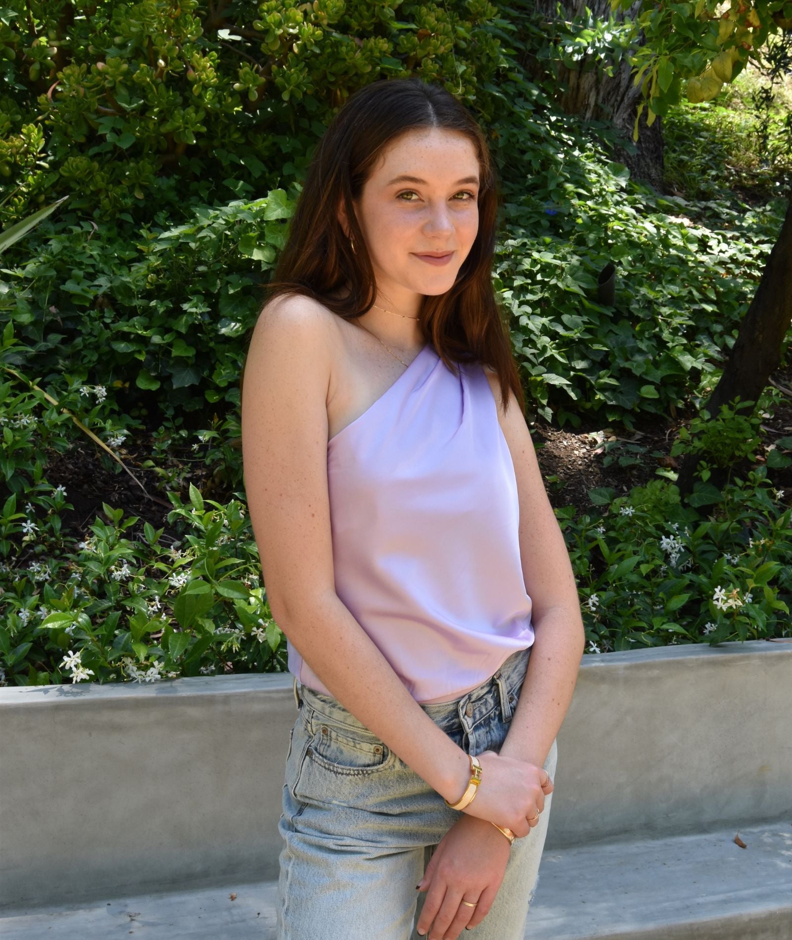 8apart Women Lilac Dolly One Shoulder Bodysuit Distressed/seasonal womens 8apart