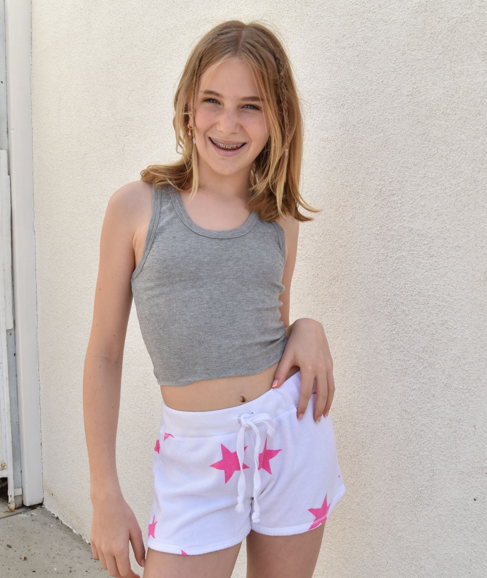 Katie J NYC Juniors Livi Tank Distressed/seasonal womens Katie J NYC